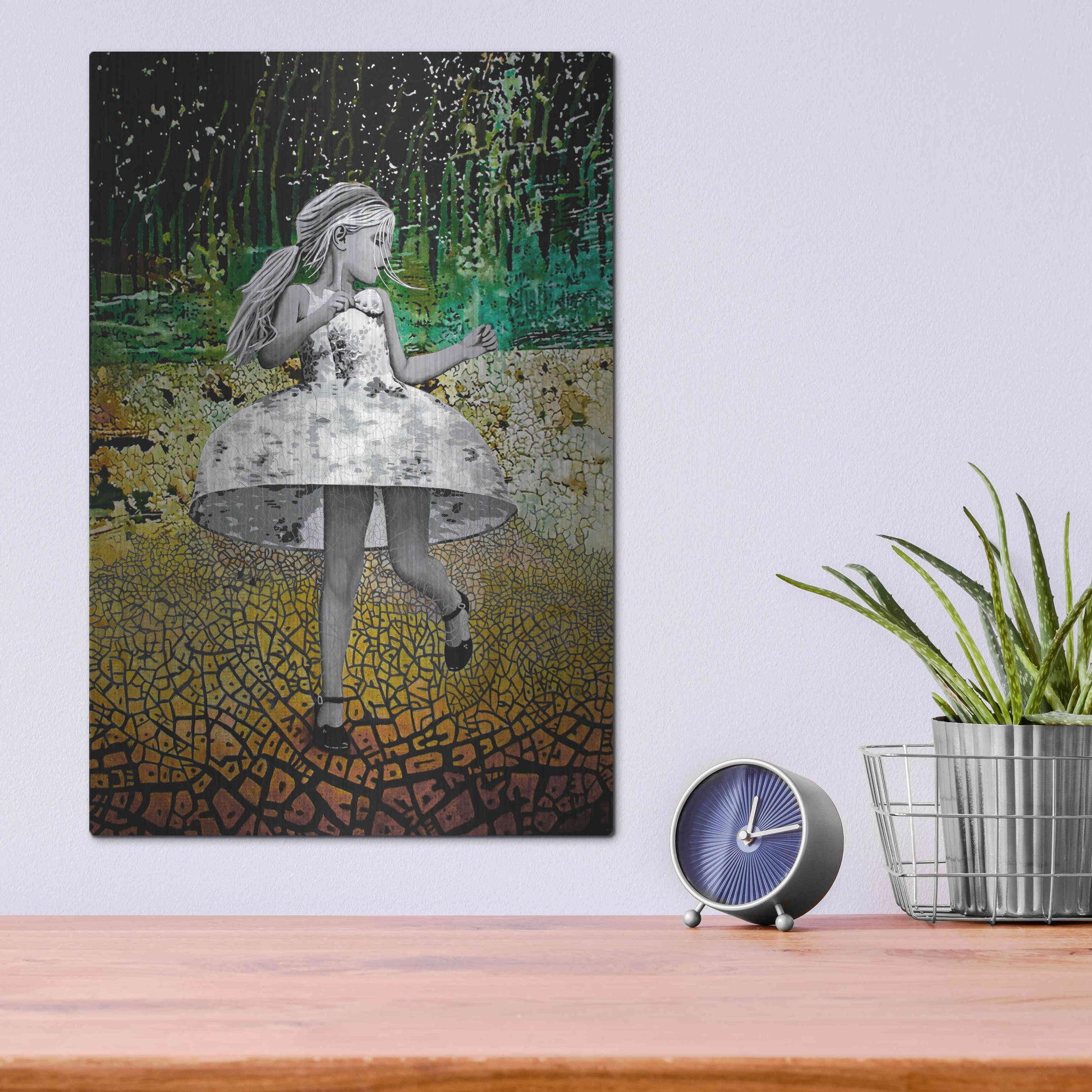Luxe Metal Art 'THE RAINDANCE' by DB Waterman,12x16