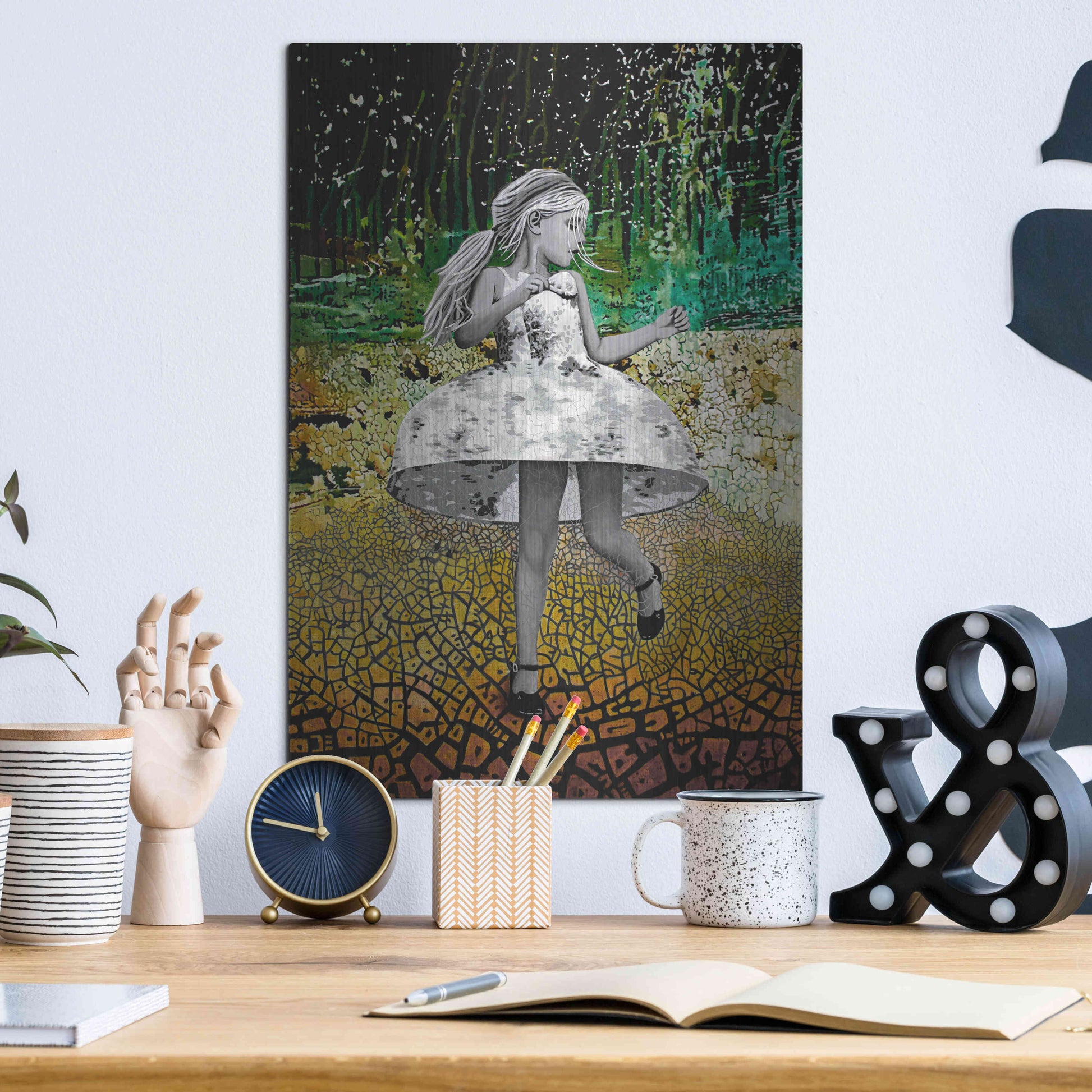 Luxe Metal Art 'THE RAINDANCE' by DB Waterman,12x16