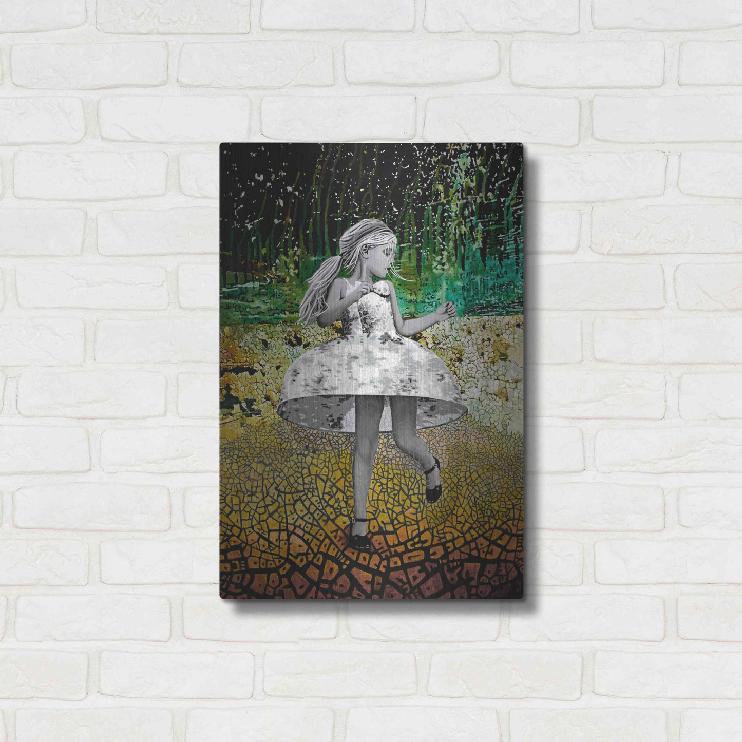Luxe Metal Art 'THE RAINDANCE' by DB Waterman,16x24