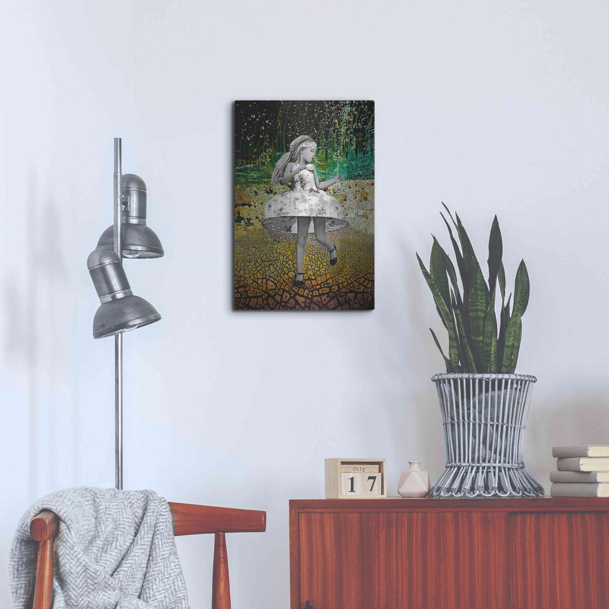 Luxe Metal Art 'THE RAINDANCE' by DB Waterman,16x24