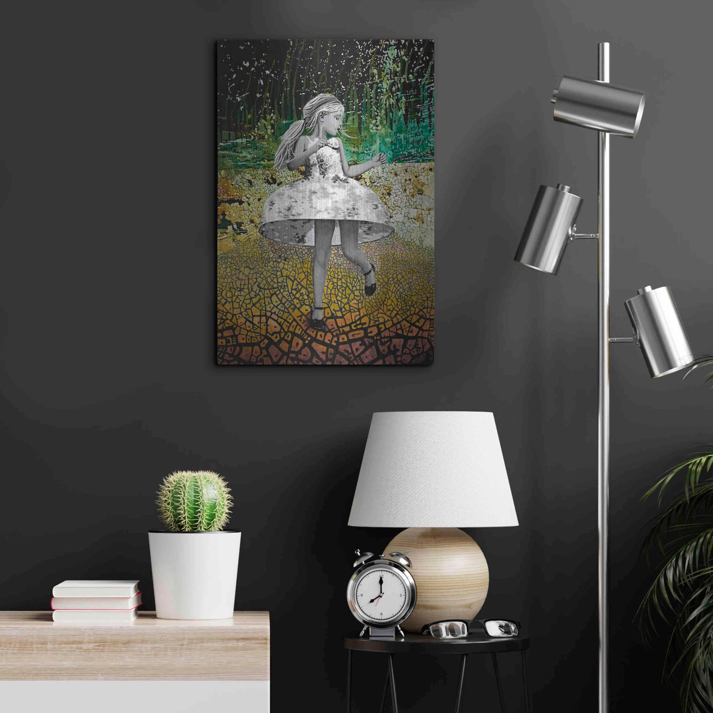 Luxe Metal Art 'THE RAINDANCE' by DB Waterman,16x24