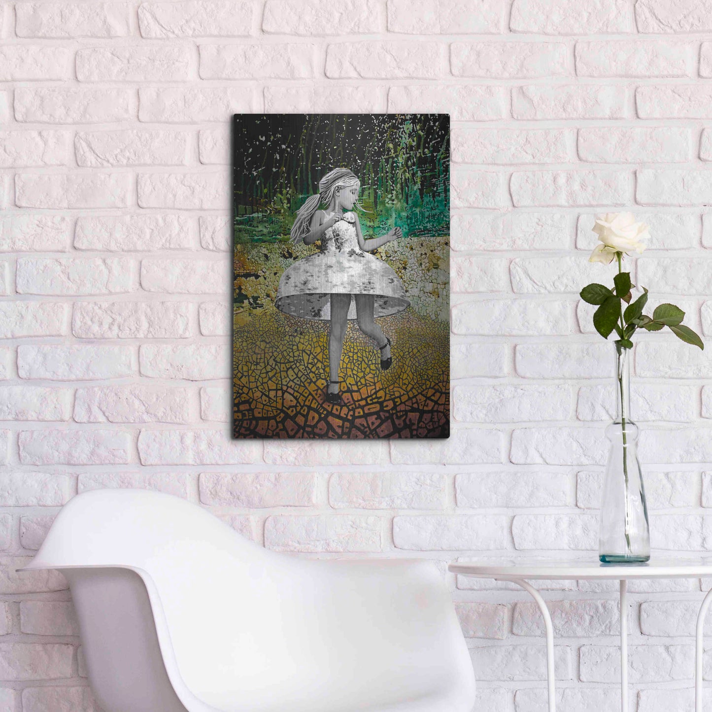 Luxe Metal Art 'THE RAINDANCE' by DB Waterman,16x24
