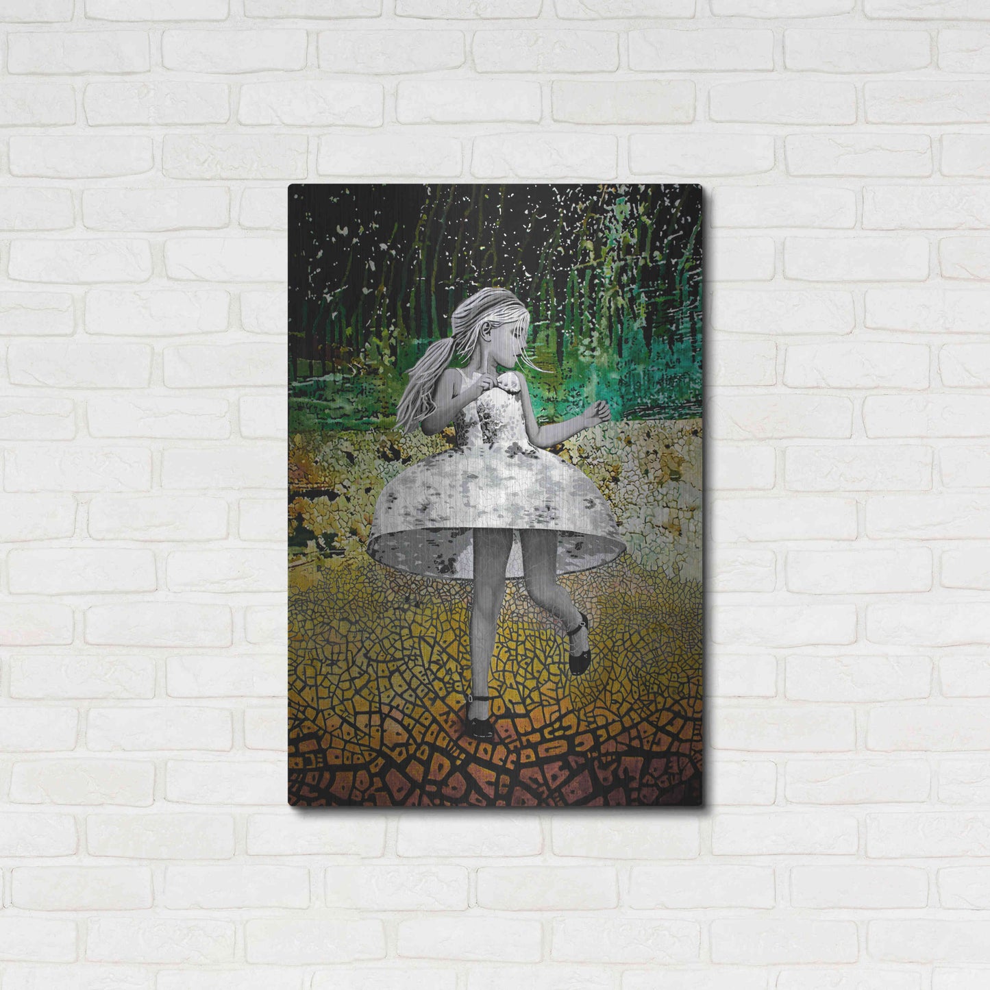 Luxe Metal Art 'THE RAINDANCE' by DB Waterman,24x36
