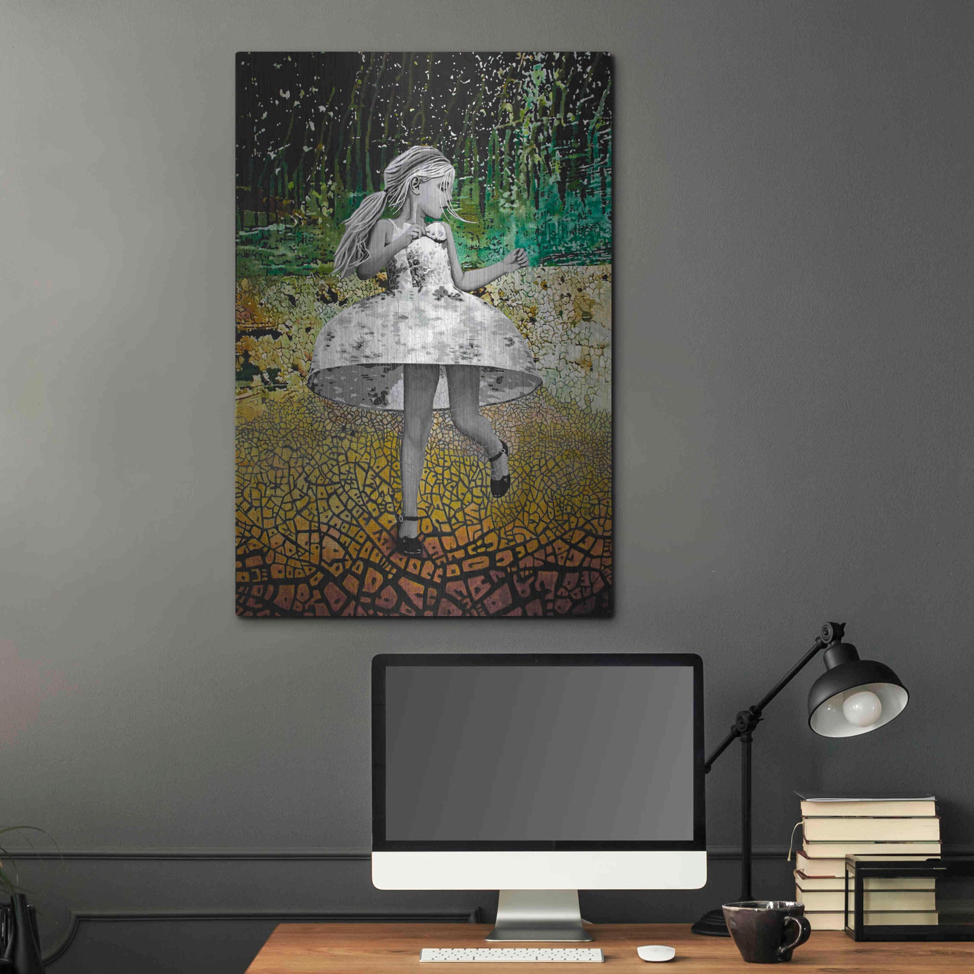 Luxe Metal Art 'THE RAINDANCE' by DB Waterman,24x36