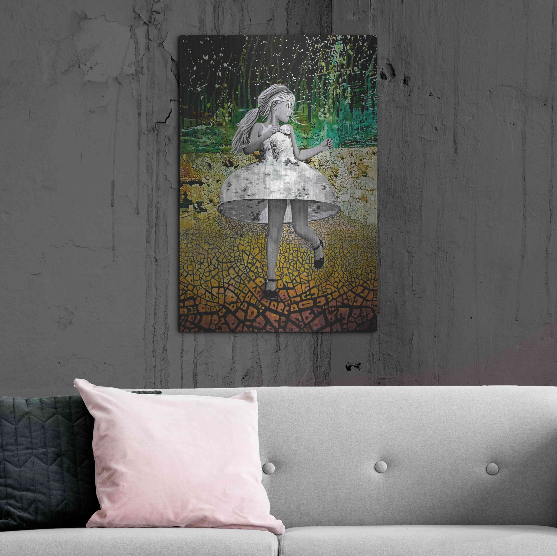 Luxe Metal Art 'THE RAINDANCE' by DB Waterman,24x36