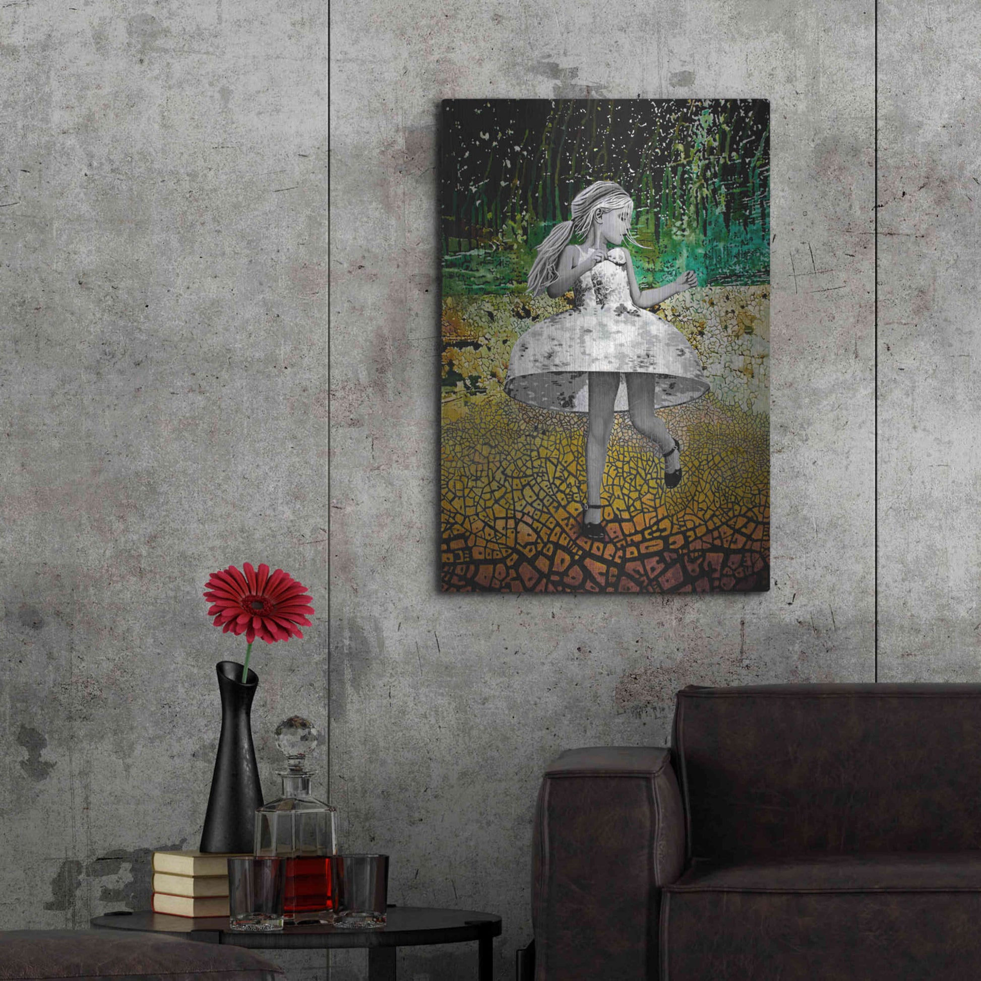 Luxe Metal Art 'THE RAINDANCE' by DB Waterman,24x36