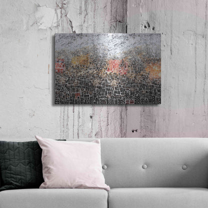 Luxe Metal Art 'WHITE CITY' by DB Waterman,36x24
