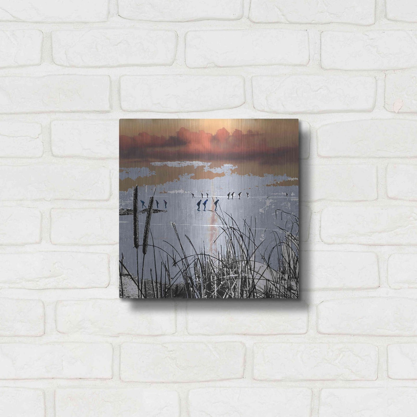Luxe Metal Art 'WINTERTIDE' by DB Waterman,12x12