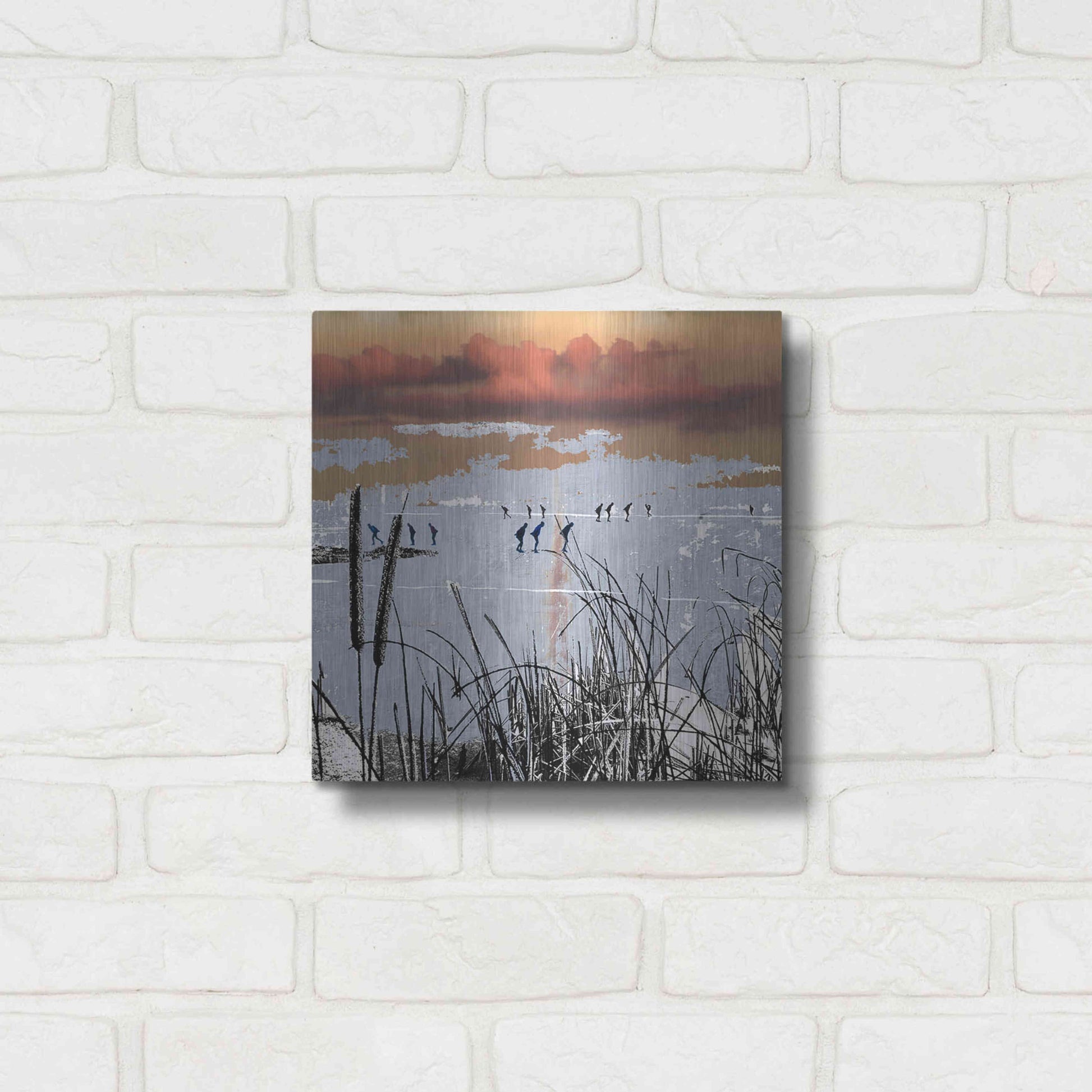 Luxe Metal Art 'WINTERTIDE' by DB Waterman,12x12
