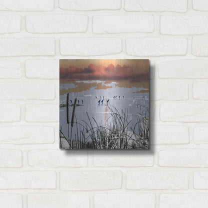 Luxe Metal Art 'WINTERTIDE' by DB Waterman,12x12