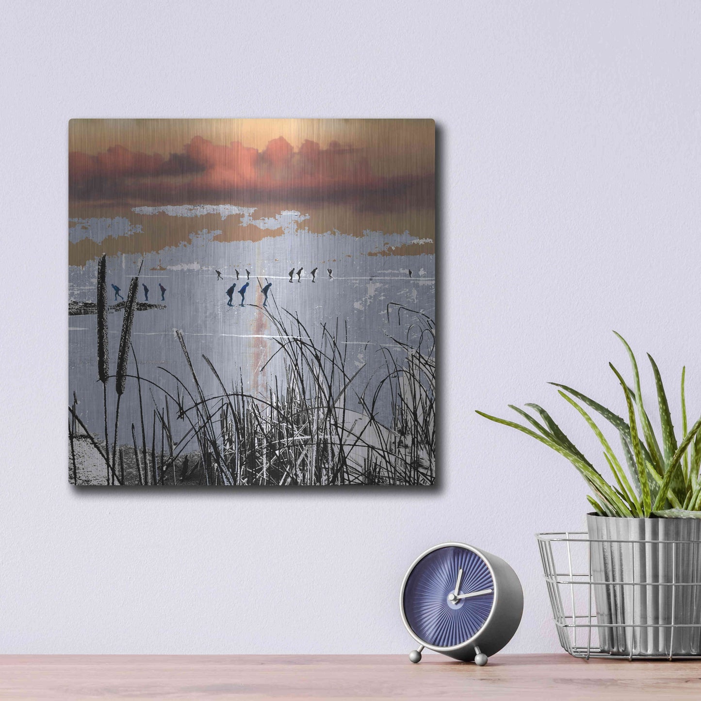 Luxe Metal Art 'WINTERTIDE' by DB Waterman,12x12