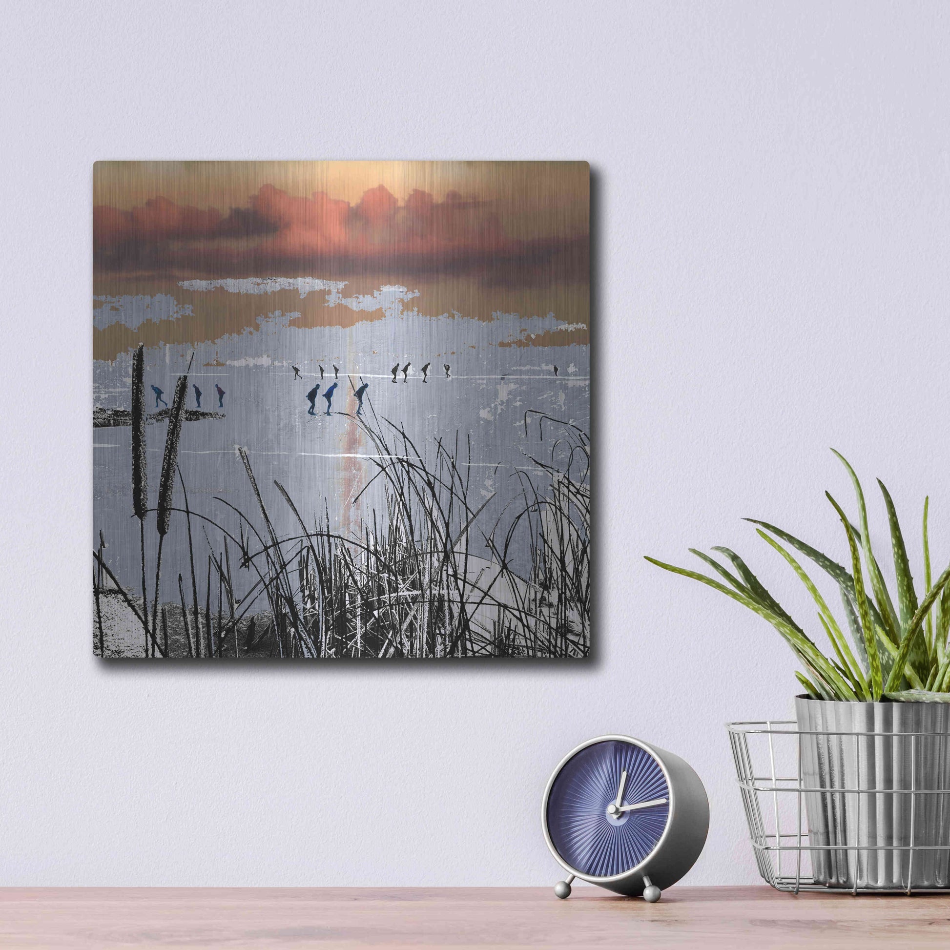 Luxe Metal Art 'WINTERTIDE' by DB Waterman,12x12
