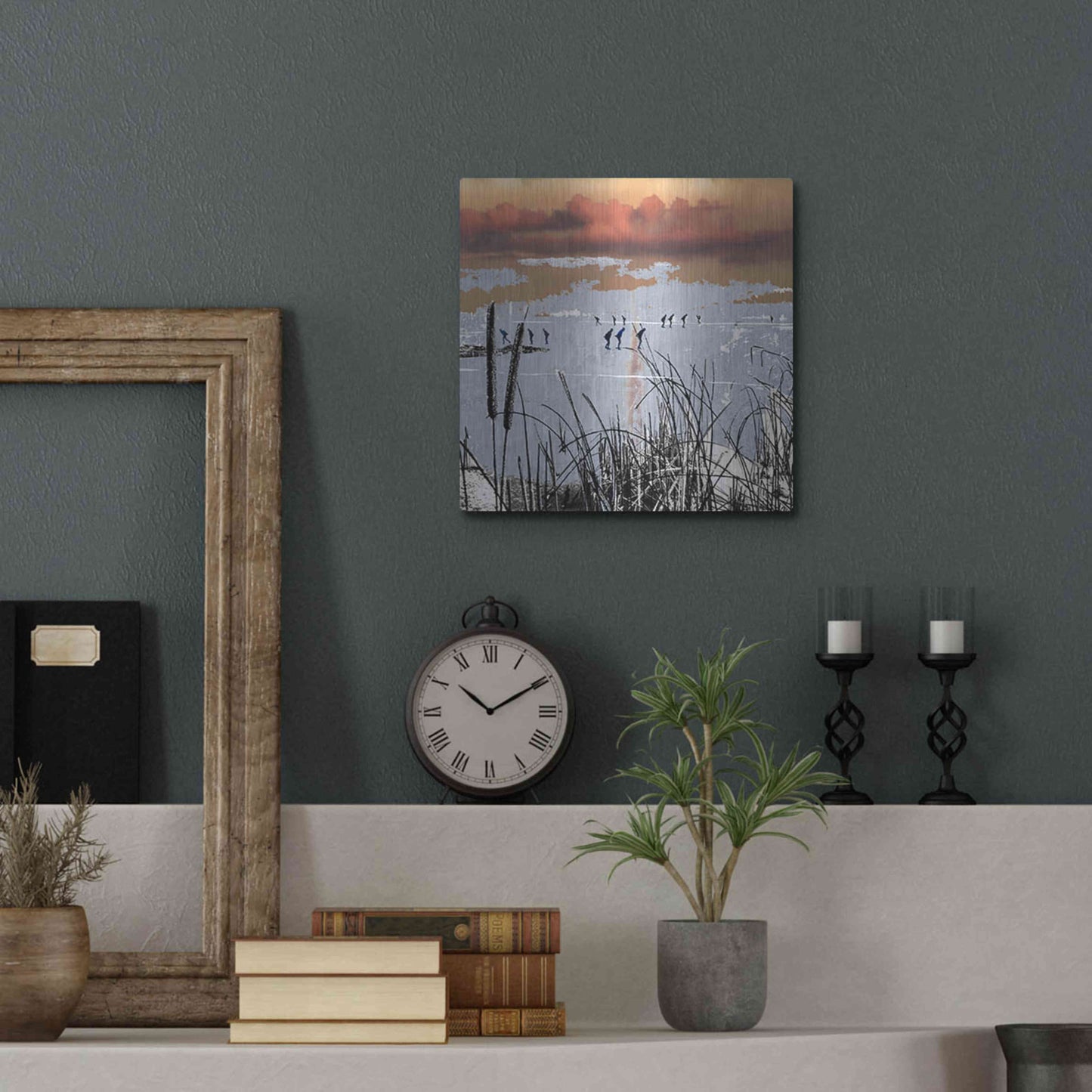 Luxe Metal Art 'WINTERTIDE' by DB Waterman,12x12