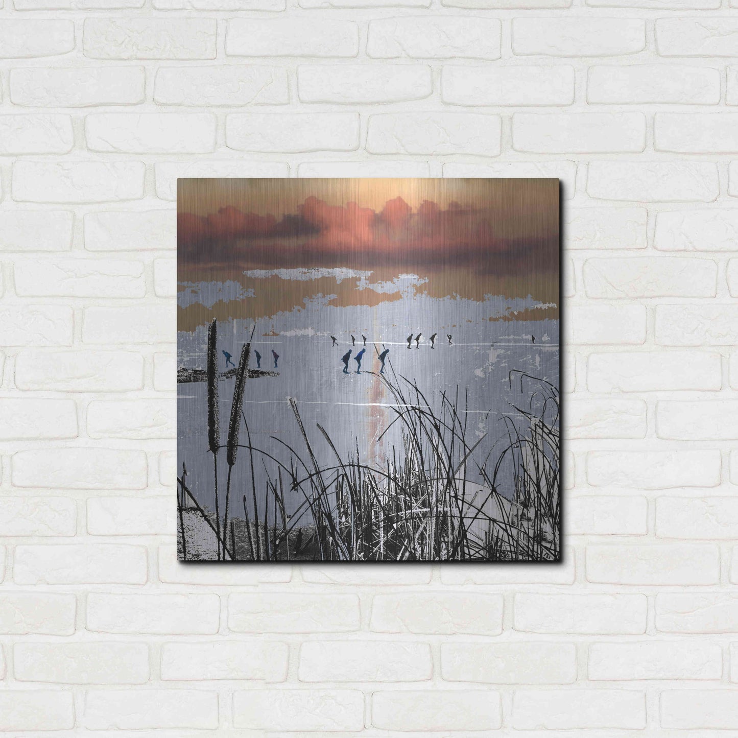 Luxe Metal Art 'WINTERTIDE' by DB Waterman,24x24