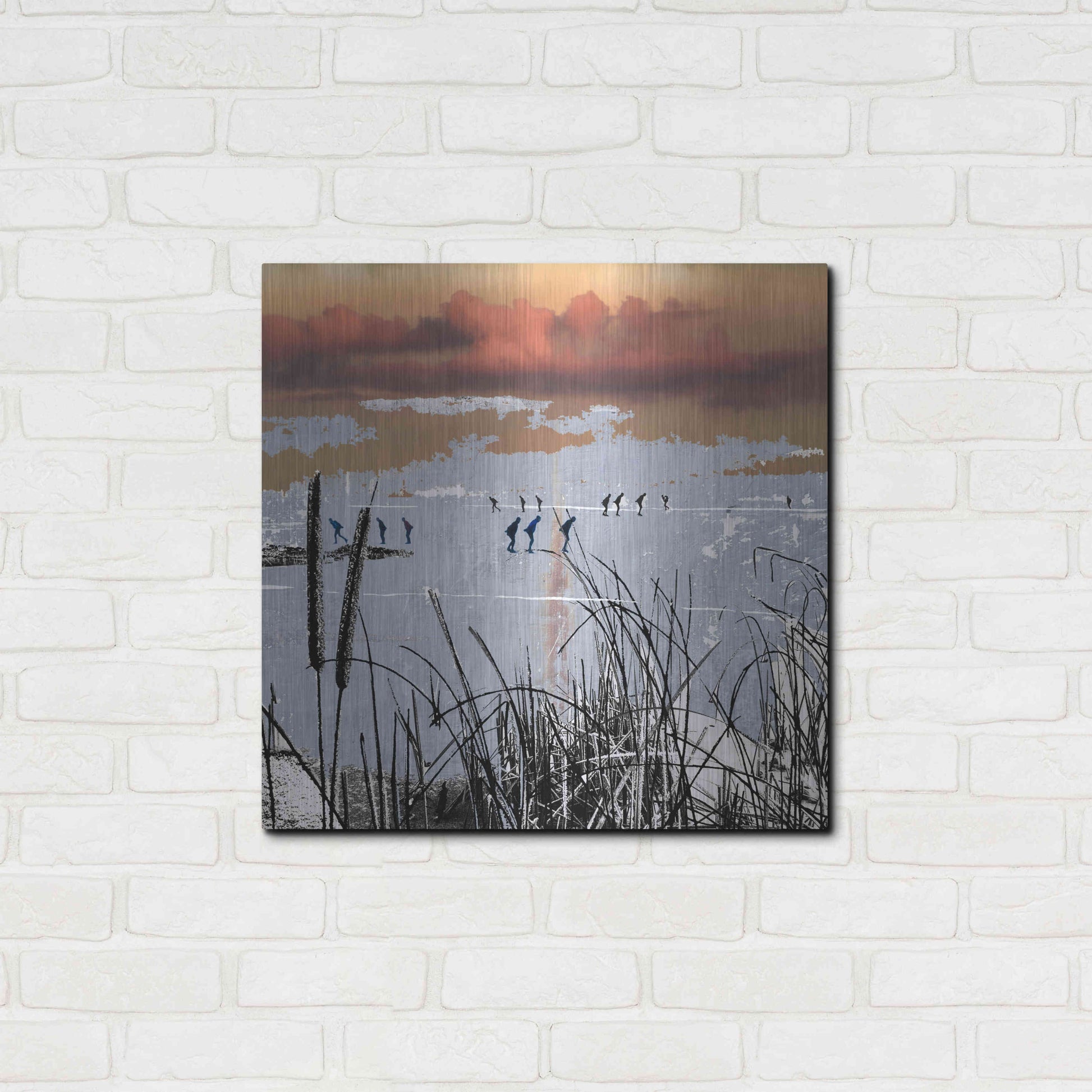 Luxe Metal Art 'WINTERTIDE' by DB Waterman,24x24