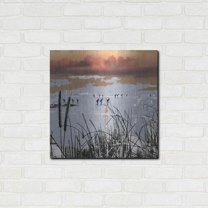 Luxe Metal Art 'WINTERTIDE' by DB Waterman,24x24