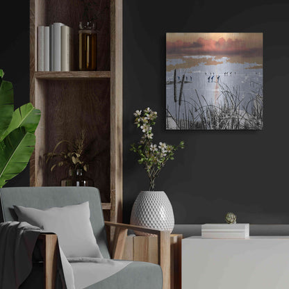 Luxe Metal Art 'WINTERTIDE' by DB Waterman,24x24