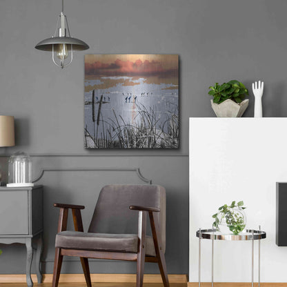 Luxe Metal Art 'WINTERTIDE' by DB Waterman,24x24