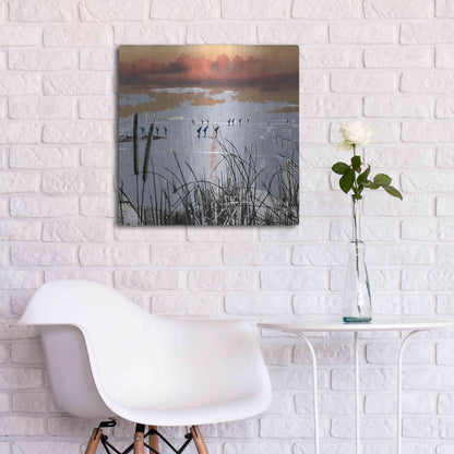 Luxe Metal Art 'WINTERTIDE' by DB Waterman,24x24