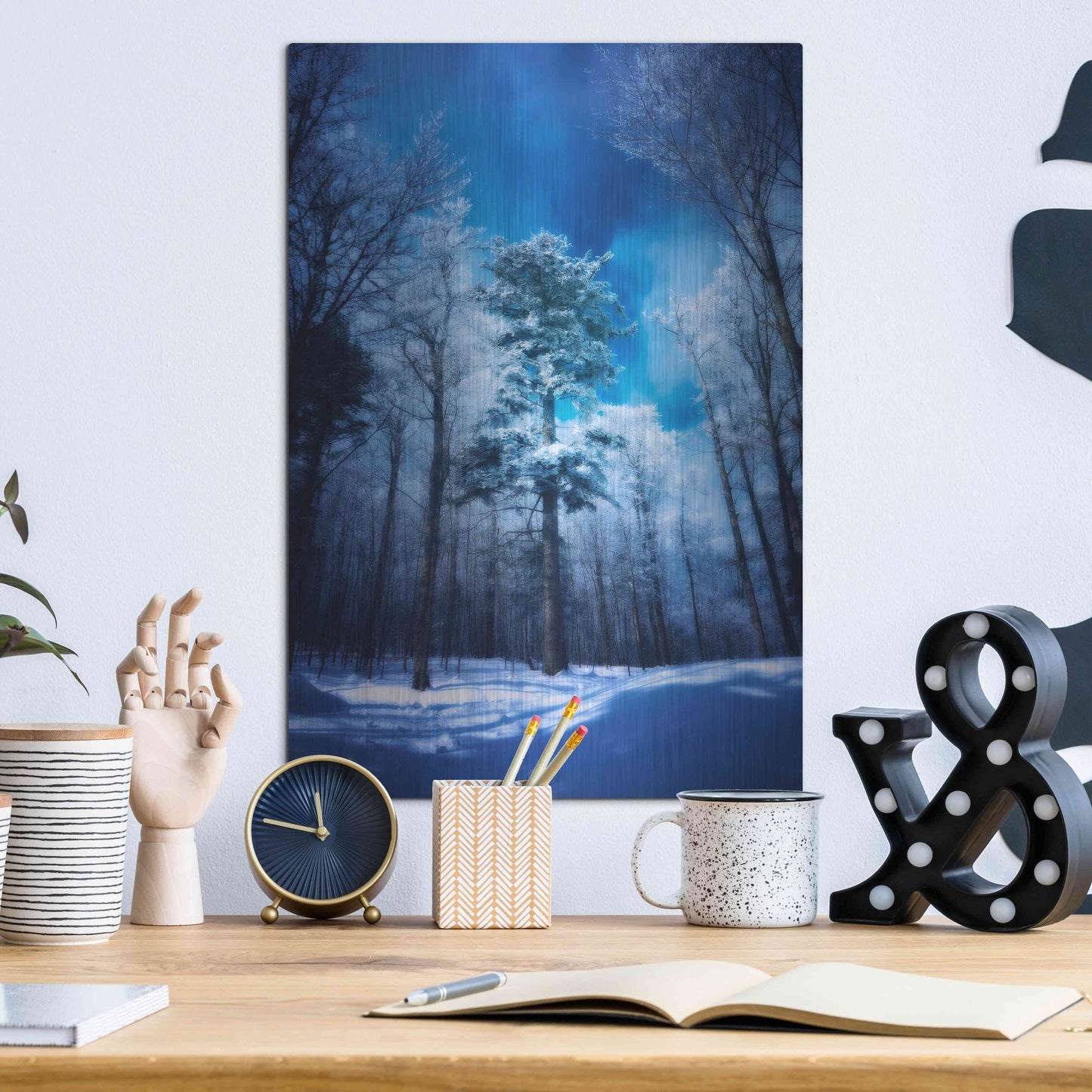 Luxe Metal Art 'The Blue Hours' by Philippe Sainte-Laudy, Metal Wall Art,12x16