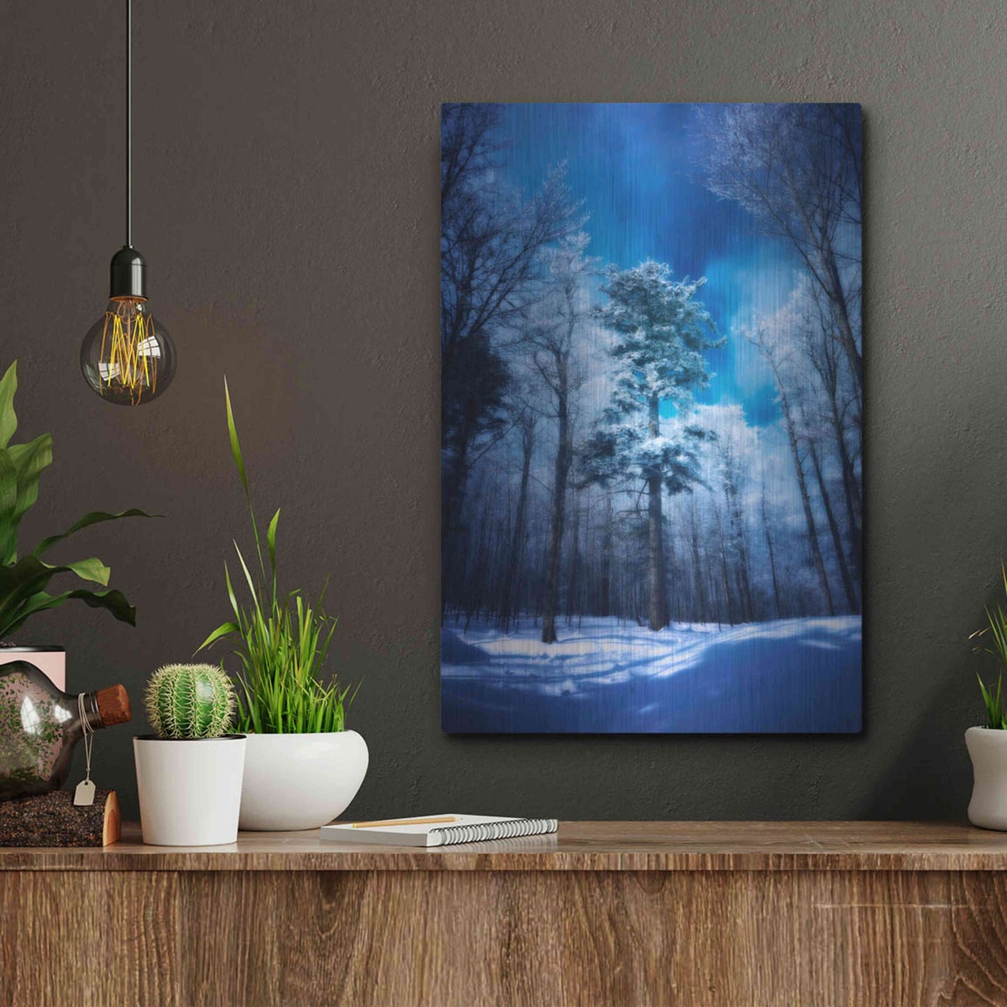 Luxe Metal Art 'The Blue Hours' by Philippe Sainte-Laudy, Metal Wall Art,12x16