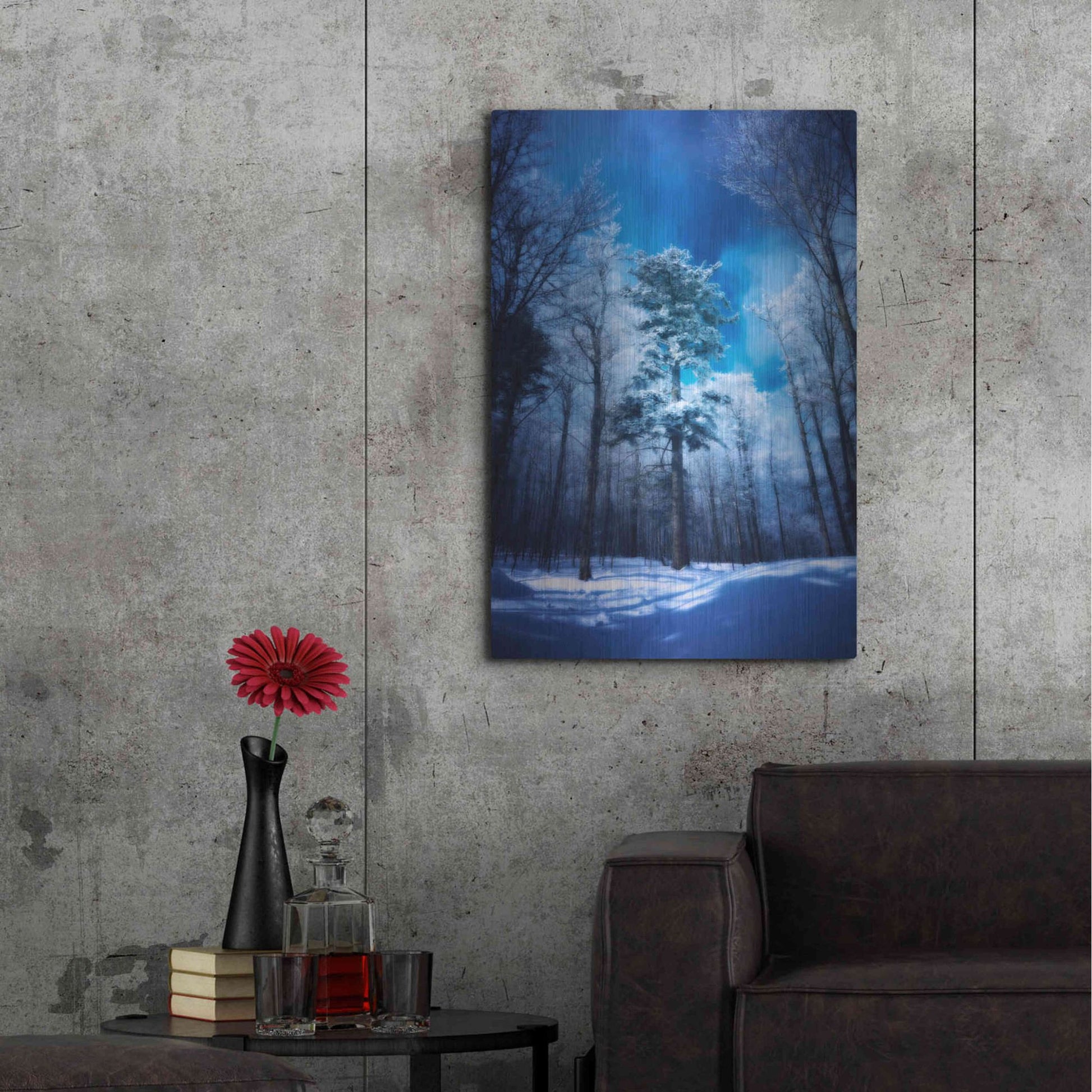 Luxe Metal Art 'The Blue Hours' by Philippe Sainte-Laudy, Metal Wall Art,24x36