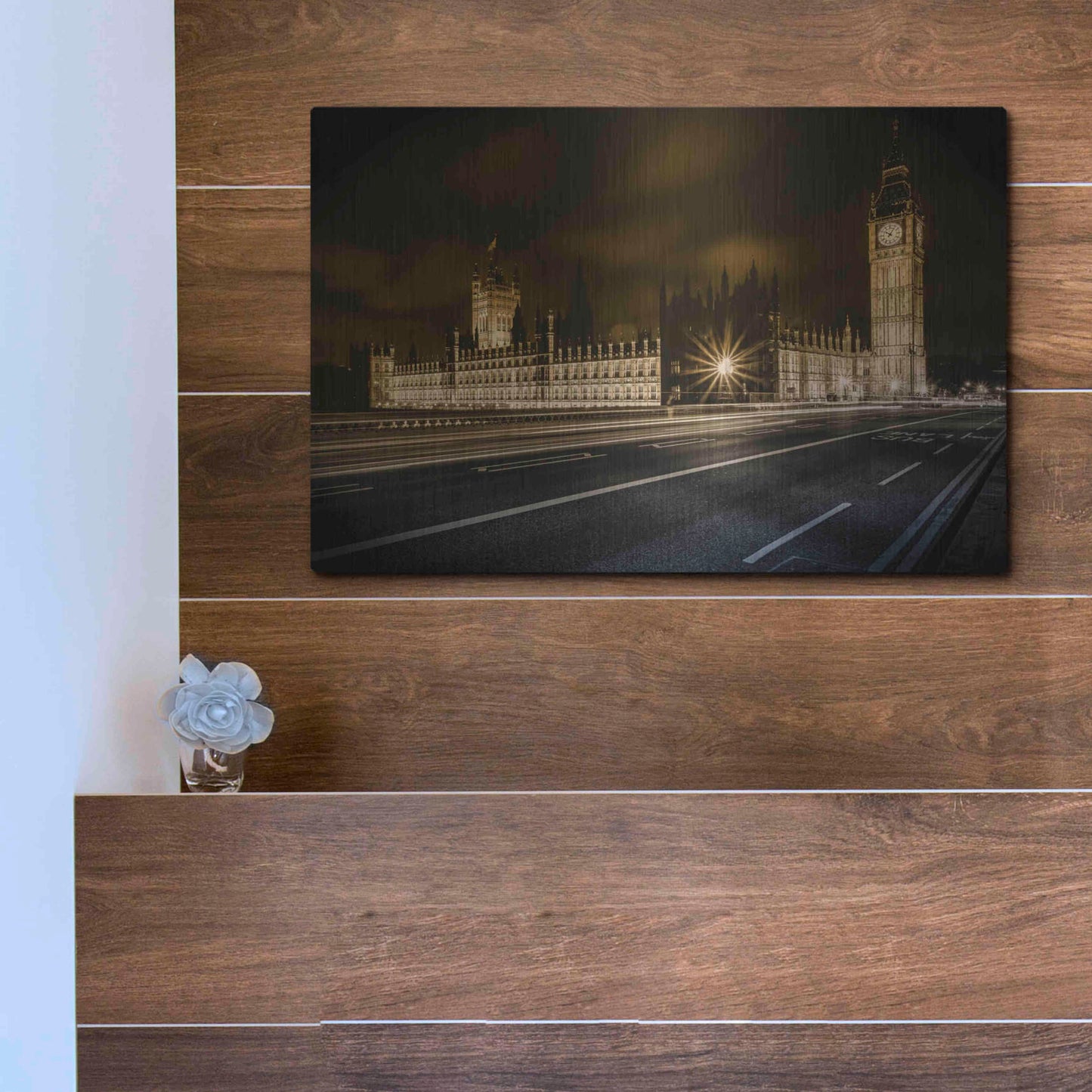 Luxe Metal Art 'Time Passes By' by Giuseppe Torre, Metal Wall Art,16x12