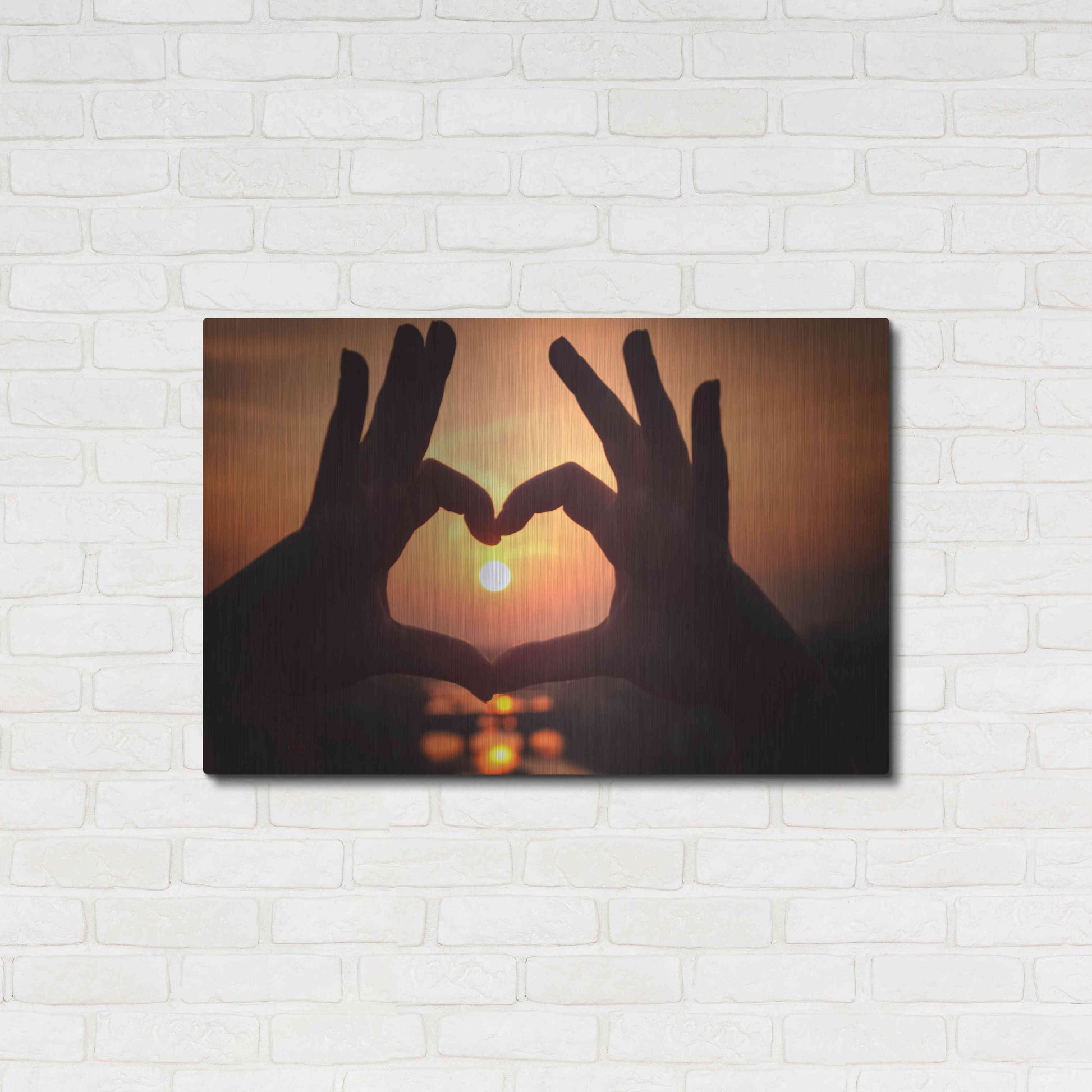 Luxe Metal Art 'Sunset Lovers' by Giuseppe Torre, Metal Wall Art,36x24