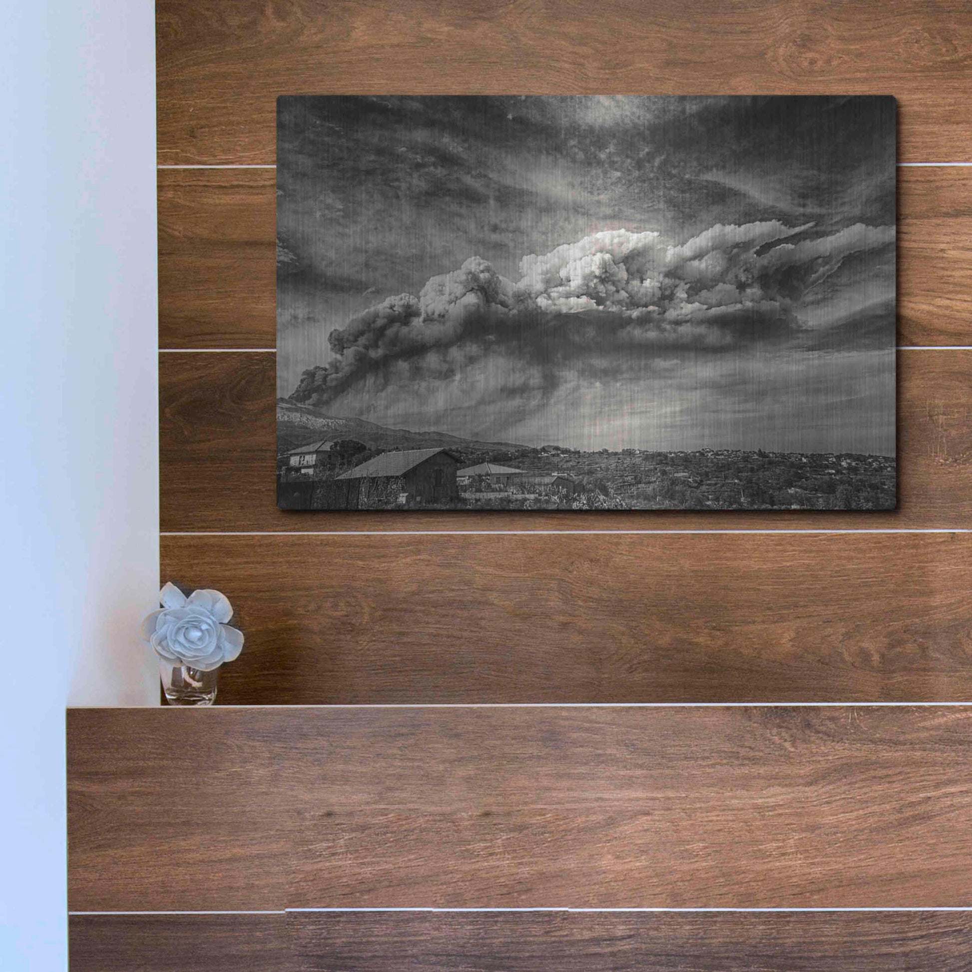 Luxe Metal Art 'Anger in the Sky' by Giuseppe Torre, Metal Wall Art,16x12