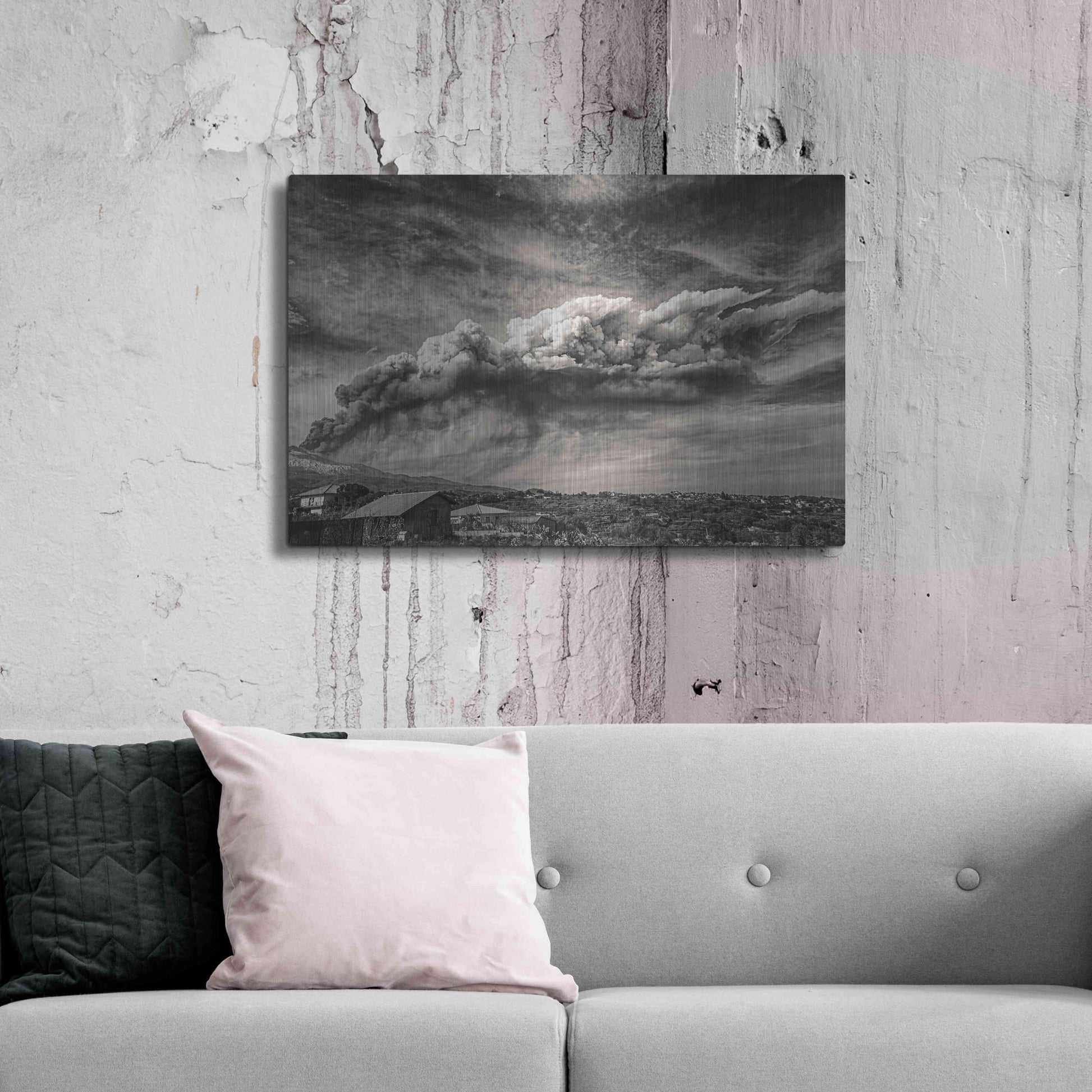 Luxe Metal Art 'Anger in the Sky' by Giuseppe Torre, Metal Wall Art,36x24