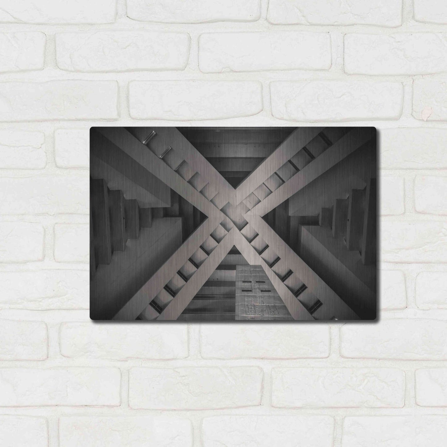 Luxe Metal Art 'Inside the Pyramid' by Giuseppe Torre, Metal Wall Art,16x12
