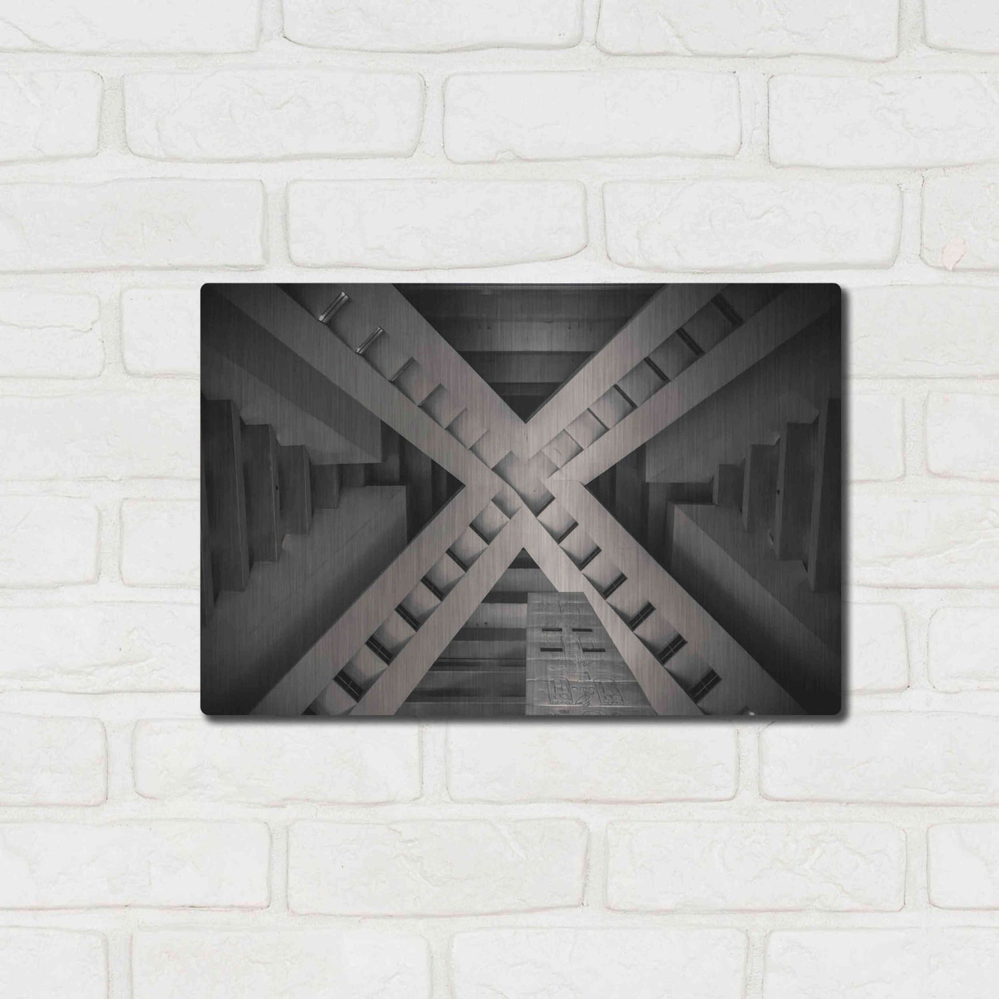 Luxe Metal Art 'Inside the Pyramid' by Giuseppe Torre, Metal Wall Art,16x12