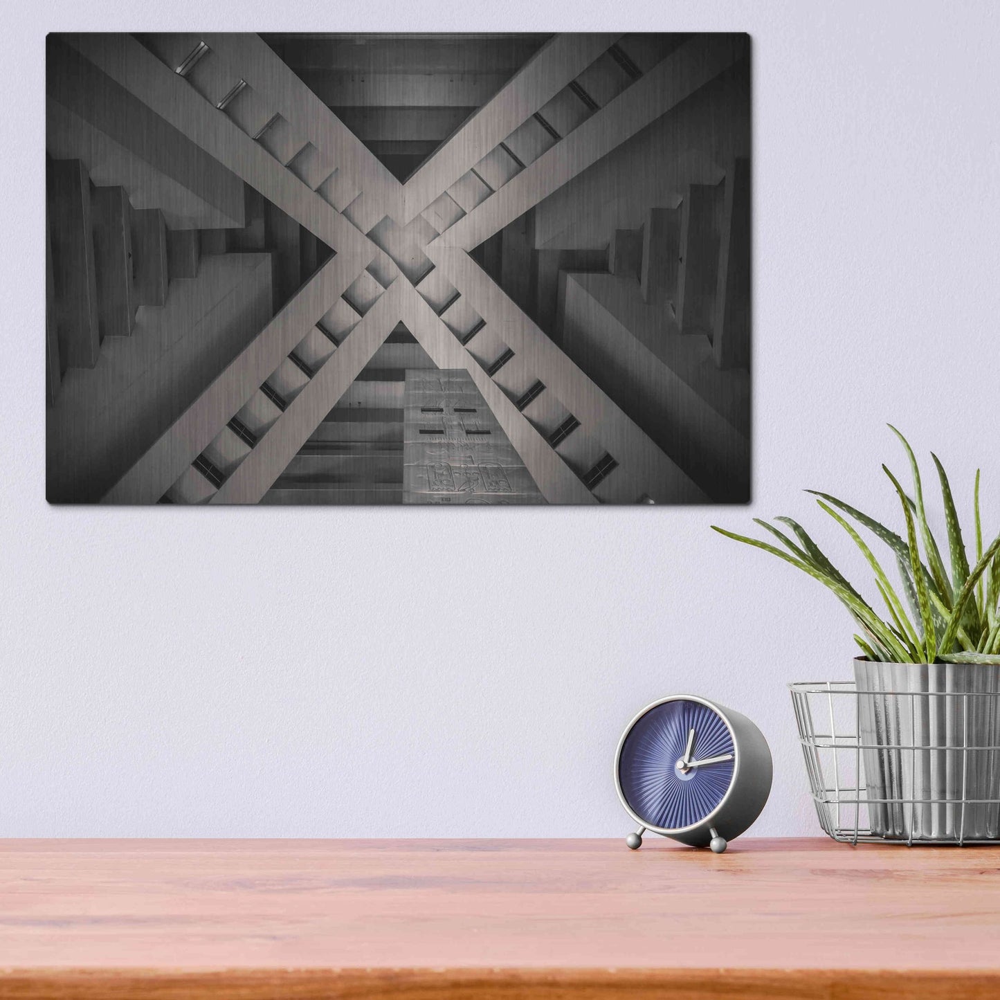 Luxe Metal Art 'Inside the Pyramid' by Giuseppe Torre, Metal Wall Art,16x12