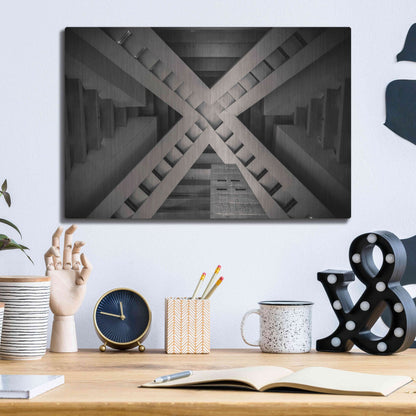 Luxe Metal Art 'Inside the Pyramid' by Giuseppe Torre, Metal Wall Art,16x12