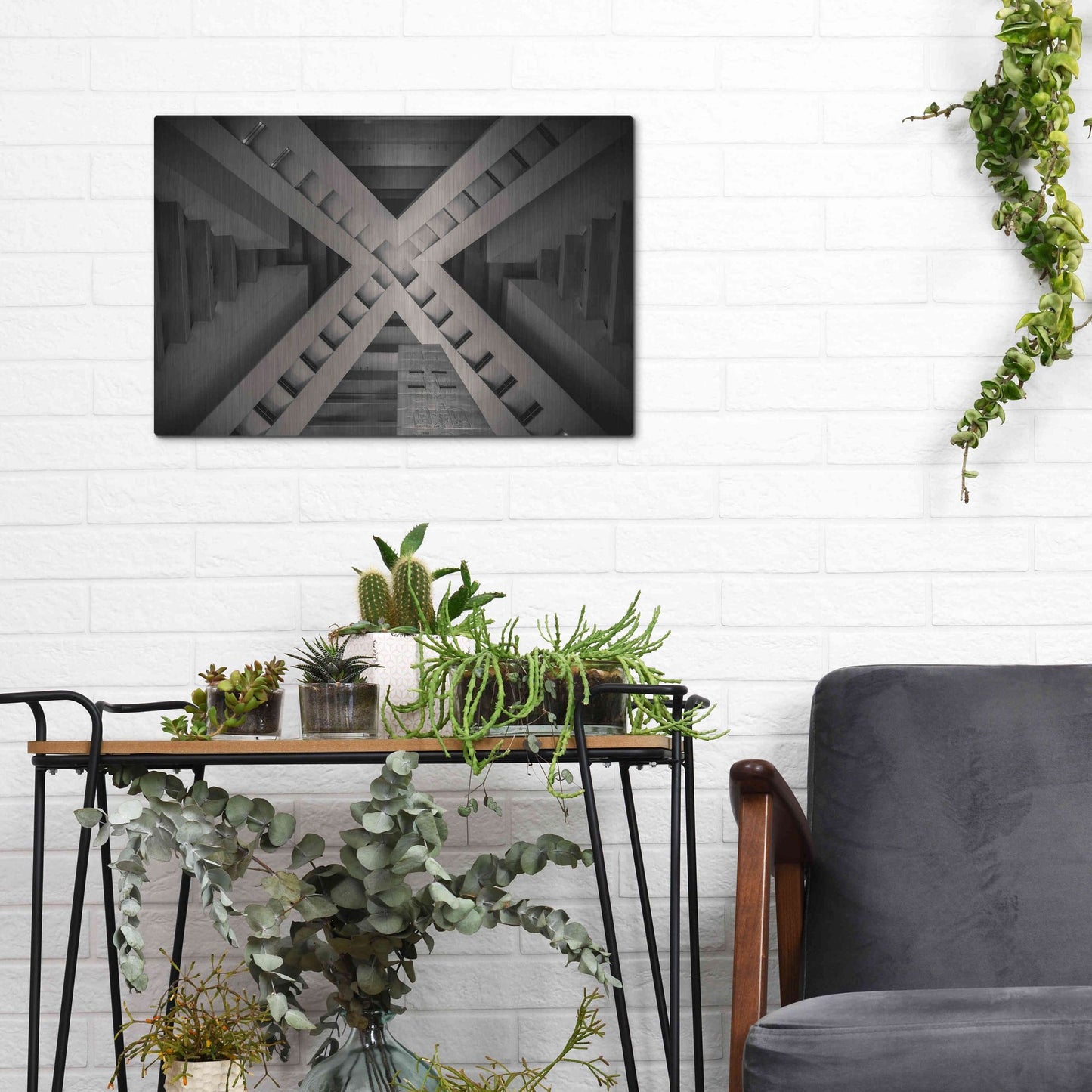 Luxe Metal Art 'Inside the Pyramid' by Giuseppe Torre, Metal Wall Art,16x12