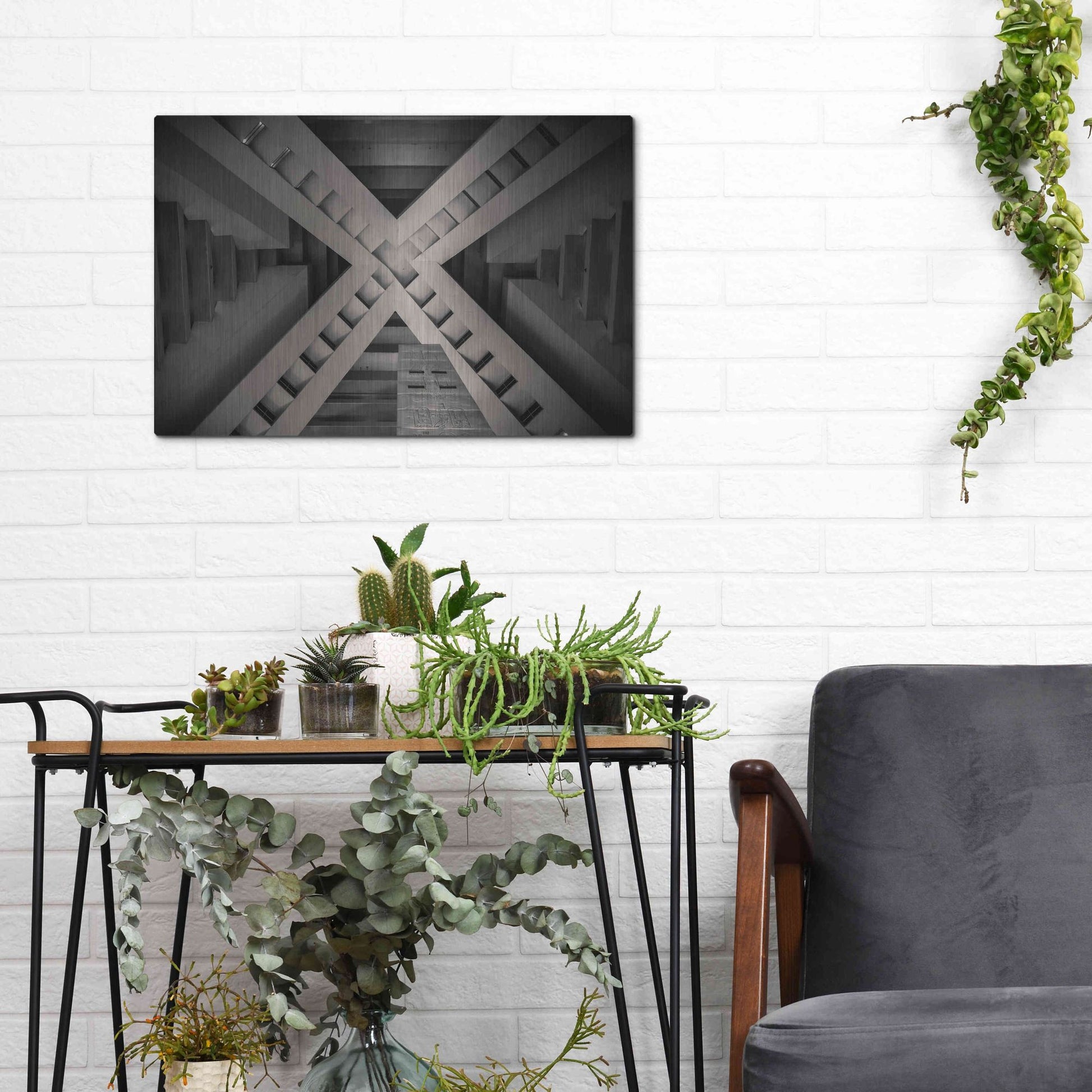 Luxe Metal Art 'Inside the Pyramid' by Giuseppe Torre, Metal Wall Art,16x12