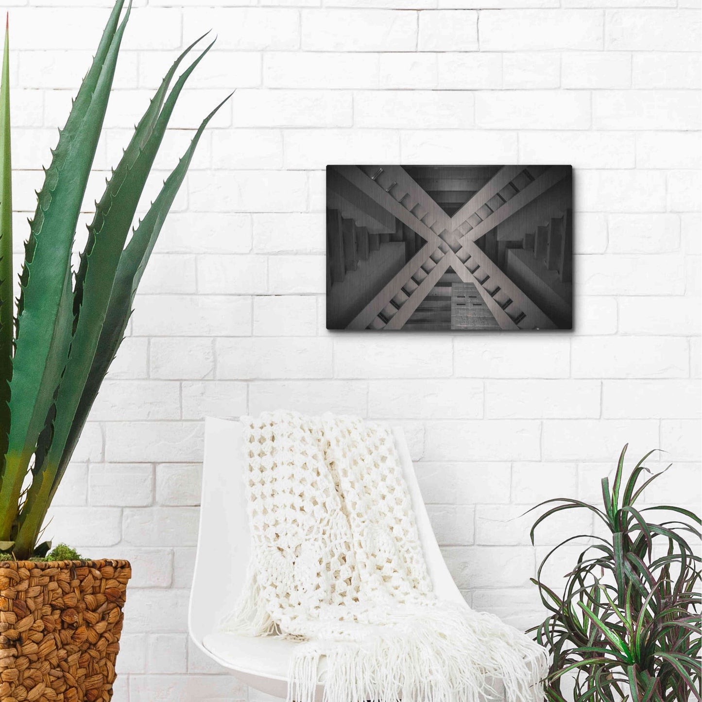 Luxe Metal Art 'Inside the Pyramid' by Giuseppe Torre, Metal Wall Art,16x12