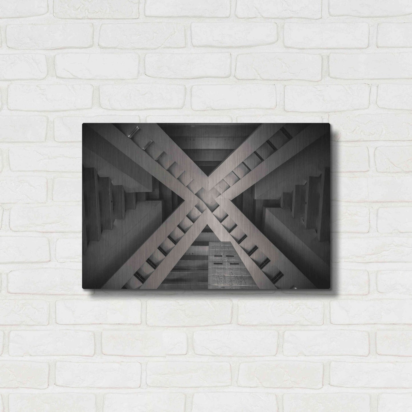 Luxe Metal Art 'Inside the Pyramid' by Giuseppe Torre, Metal Wall Art,24x16