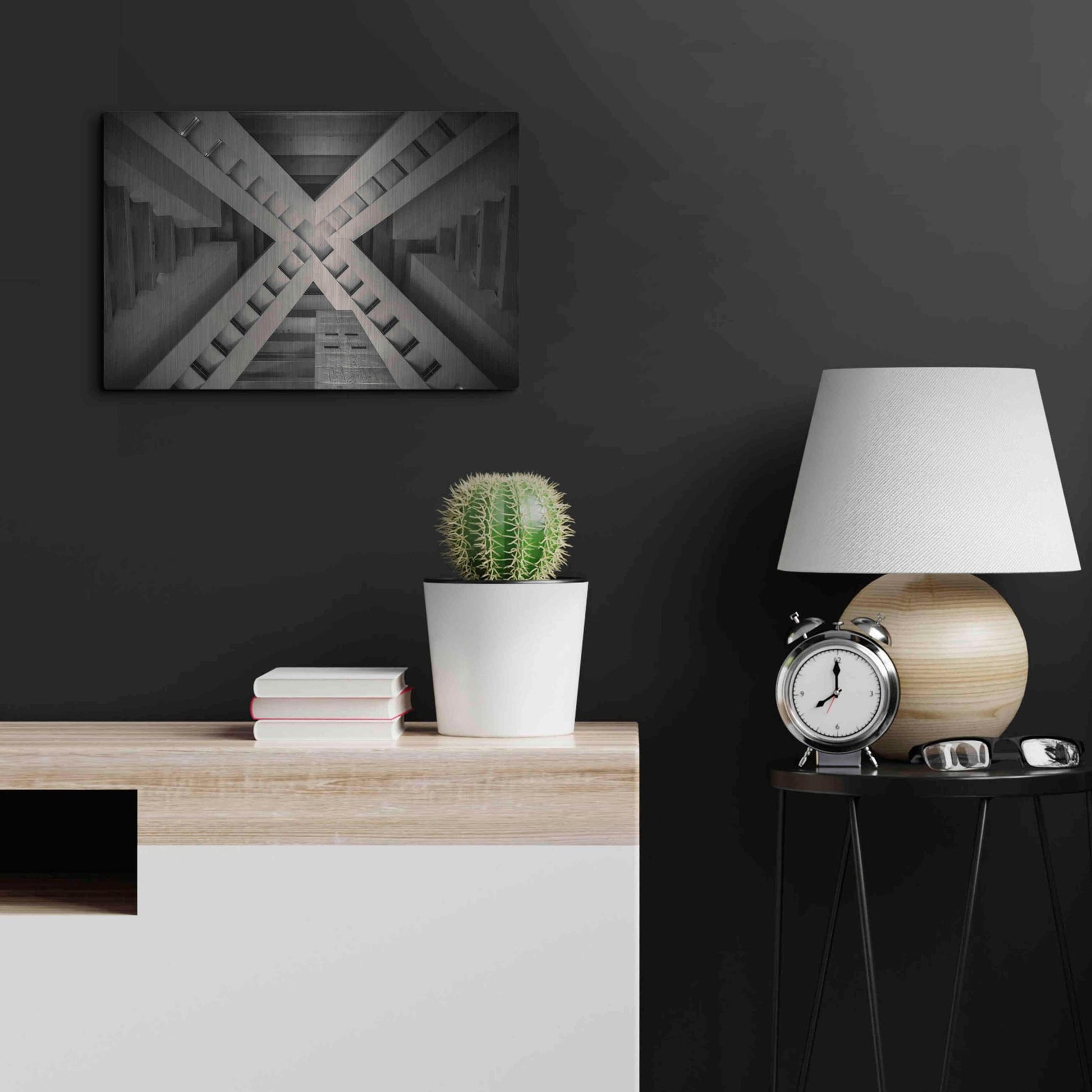Luxe Metal Art 'Inside the Pyramid' by Giuseppe Torre, Metal Wall Art,24x16