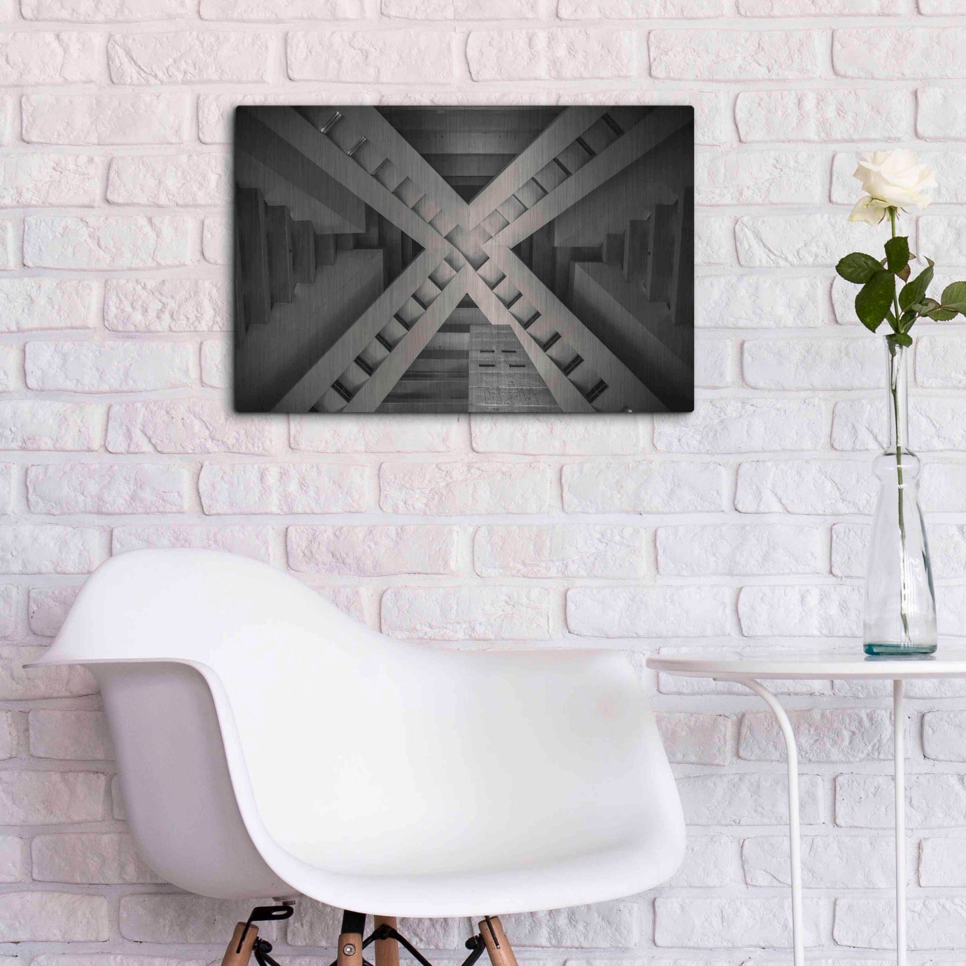 Luxe Metal Art 'Inside the Pyramid' by Giuseppe Torre, Metal Wall Art,24x16