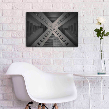 Luxe Metal Art 'Inside the Pyramid' by Giuseppe Torre, Metal Wall Art,24x16