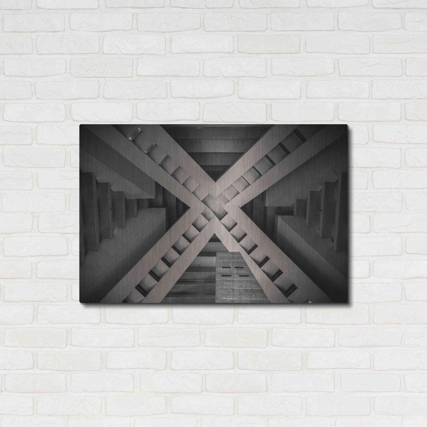 Luxe Metal Art 'Inside the Pyramid' by Giuseppe Torre, Metal Wall Art,36x24