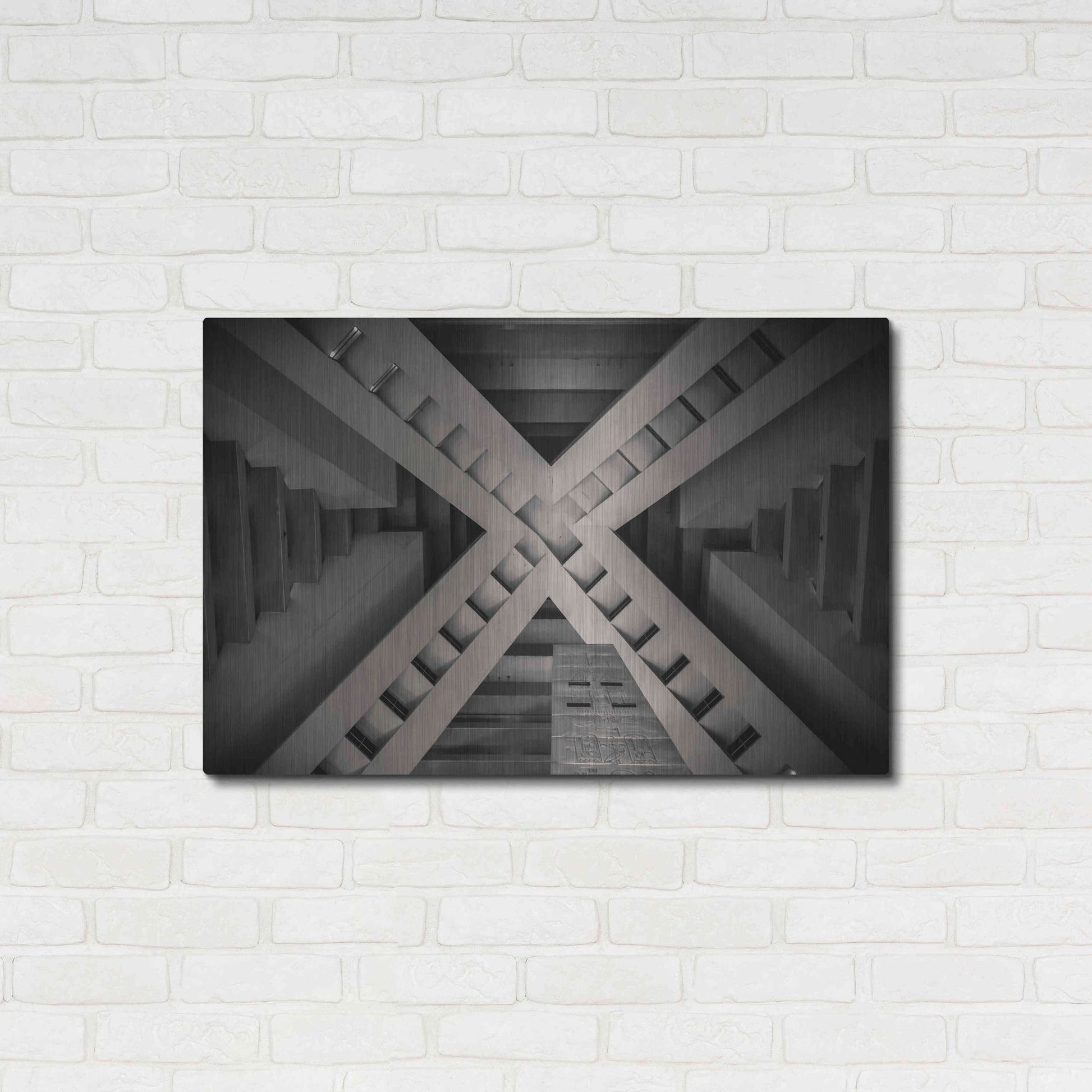 Luxe Metal Art 'Inside the Pyramid' by Giuseppe Torre, Metal Wall Art,36x24