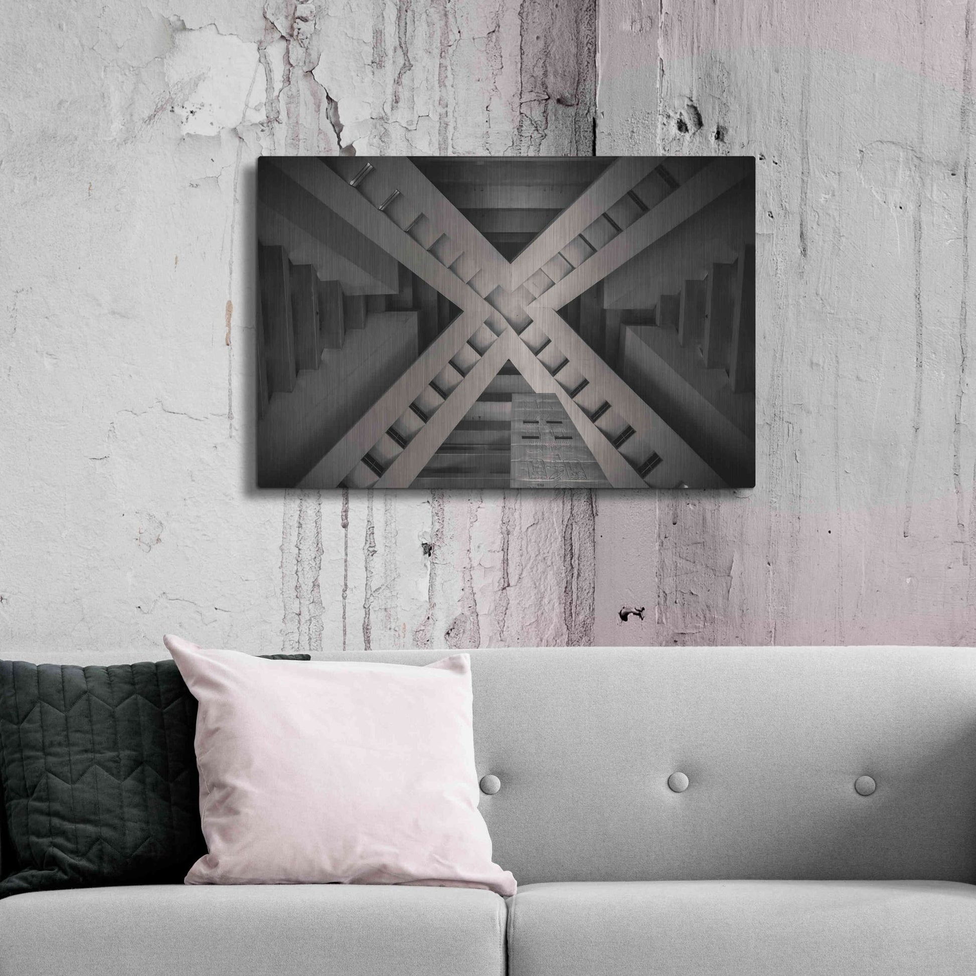 Luxe Metal Art 'Inside the Pyramid' by Giuseppe Torre, Metal Wall Art,36x24
