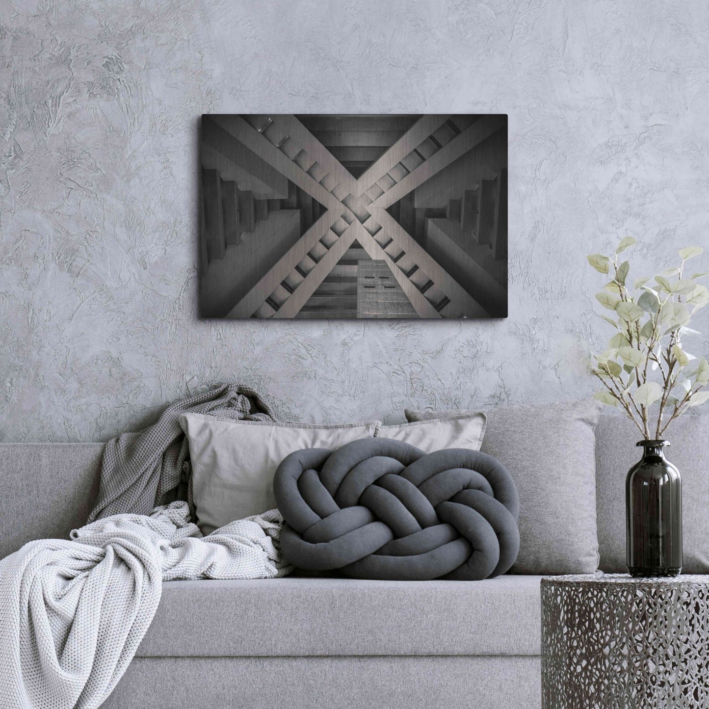 Luxe Metal Art 'Inside the Pyramid' by Giuseppe Torre, Metal Wall Art,36x24