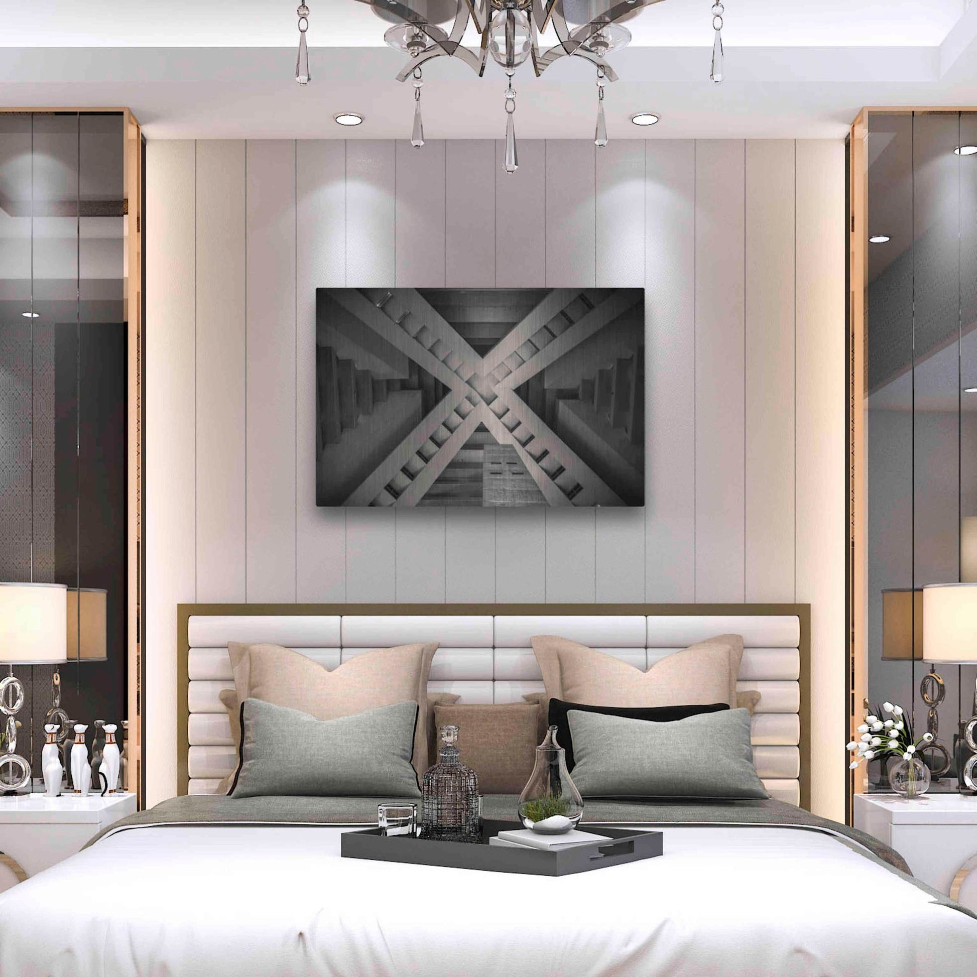 Luxe Metal Art 'Inside the Pyramid' by Giuseppe Torre, Metal Wall Art,36x24