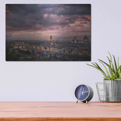 Luxe Metal Art 'After the storm' by Giuseppe Torre, Metal Wall Art,16x12