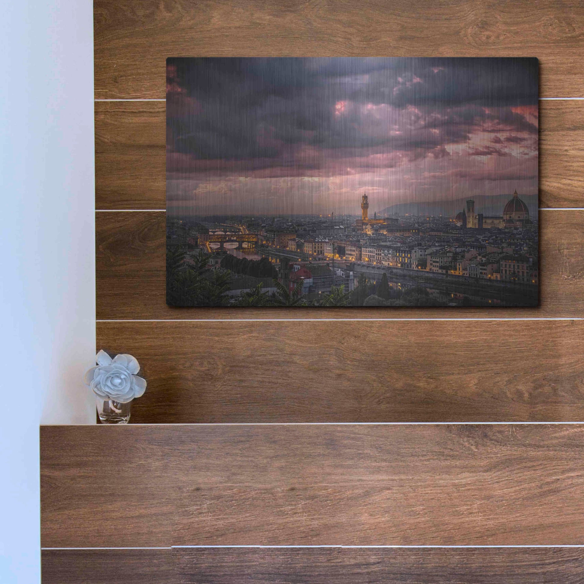 Luxe Metal Art 'After the storm' by Giuseppe Torre, Metal Wall Art,16x12