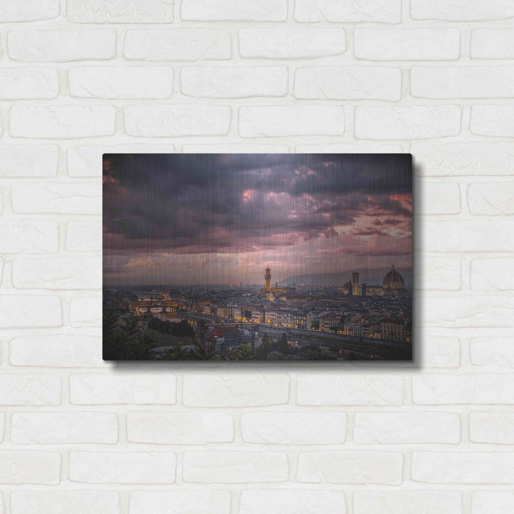 Luxe Metal Art 'After the storm' by Giuseppe Torre, Metal Wall Art,24x16