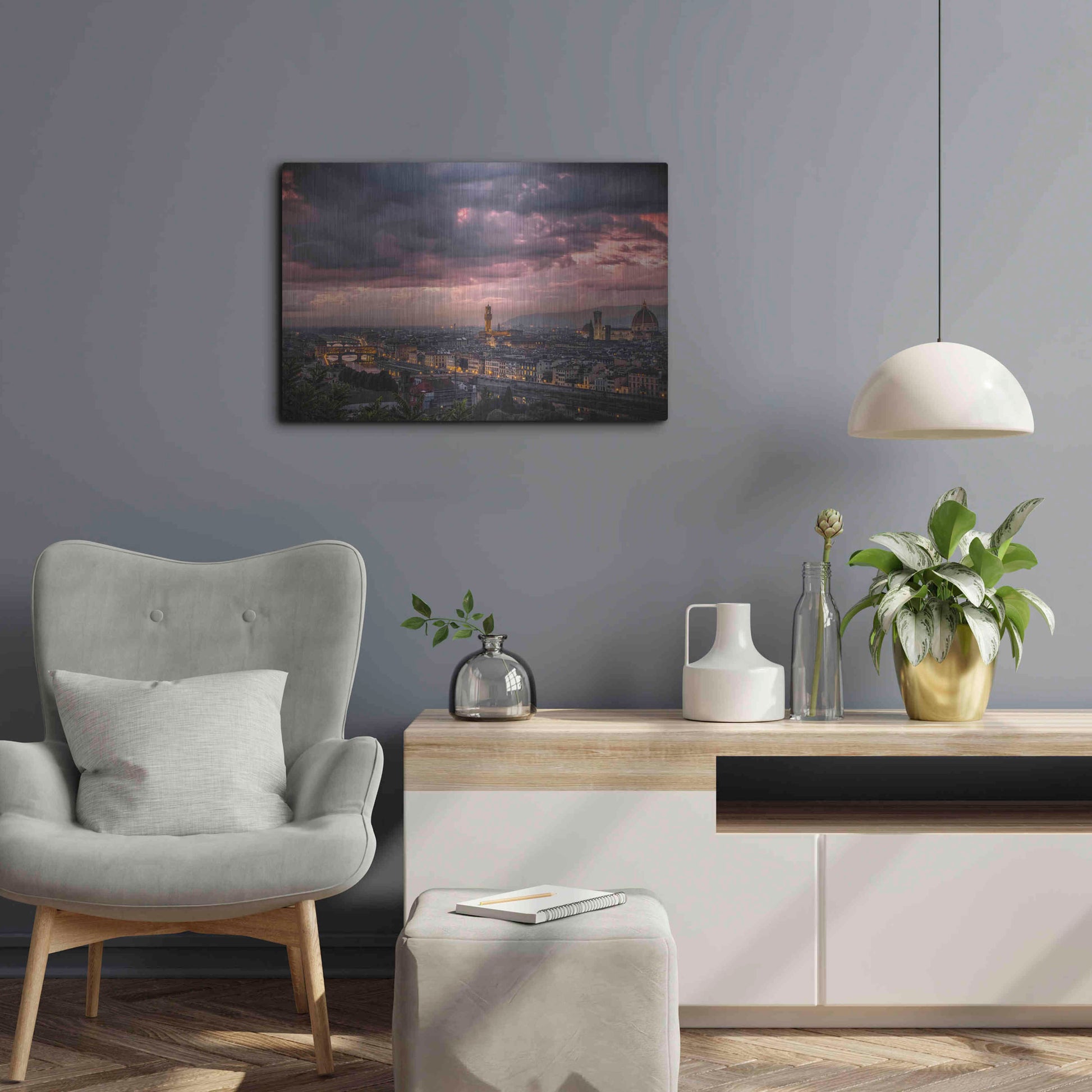 Luxe Metal Art 'After the storm' by Giuseppe Torre, Metal Wall Art,24x16